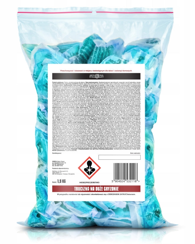 STRONGEST POISON FOR LARGE RODENTS IN ATTICS PASTE STRONG 1500 G Use Against mice rats other