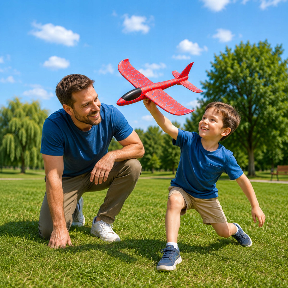 STYROFOAM AIRPLANE large model styrofoam glider dart XXL 47x49 cm Packaging status original