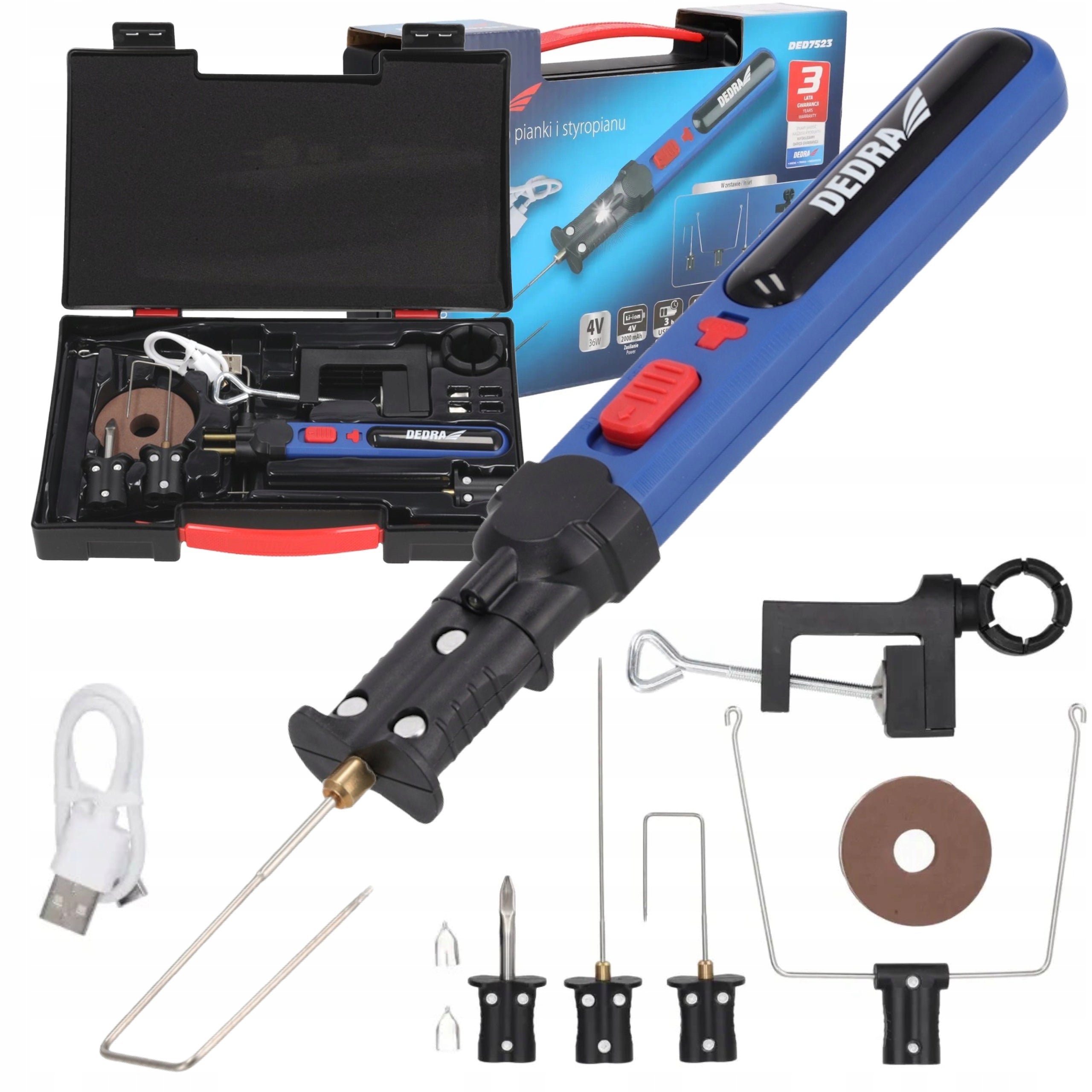 STYROFOAM CUTTER DEDRA THERMAL KNIFE 550°C CORDLESS SAW Manufacturer code DED_DED7523