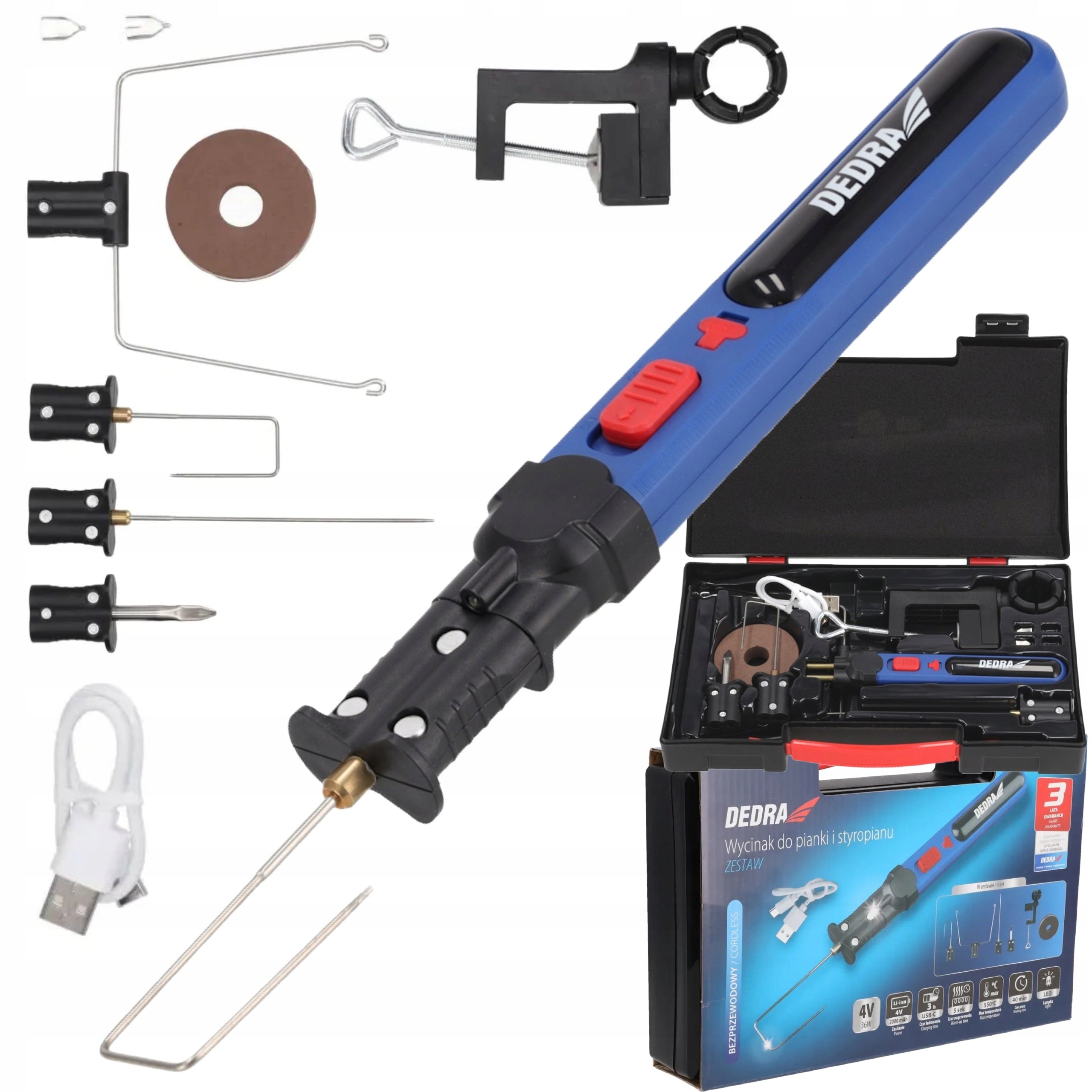 STYROFOAM CUTTER DEDRA THERMAL KNIFE 550°C CORDLESS SAW