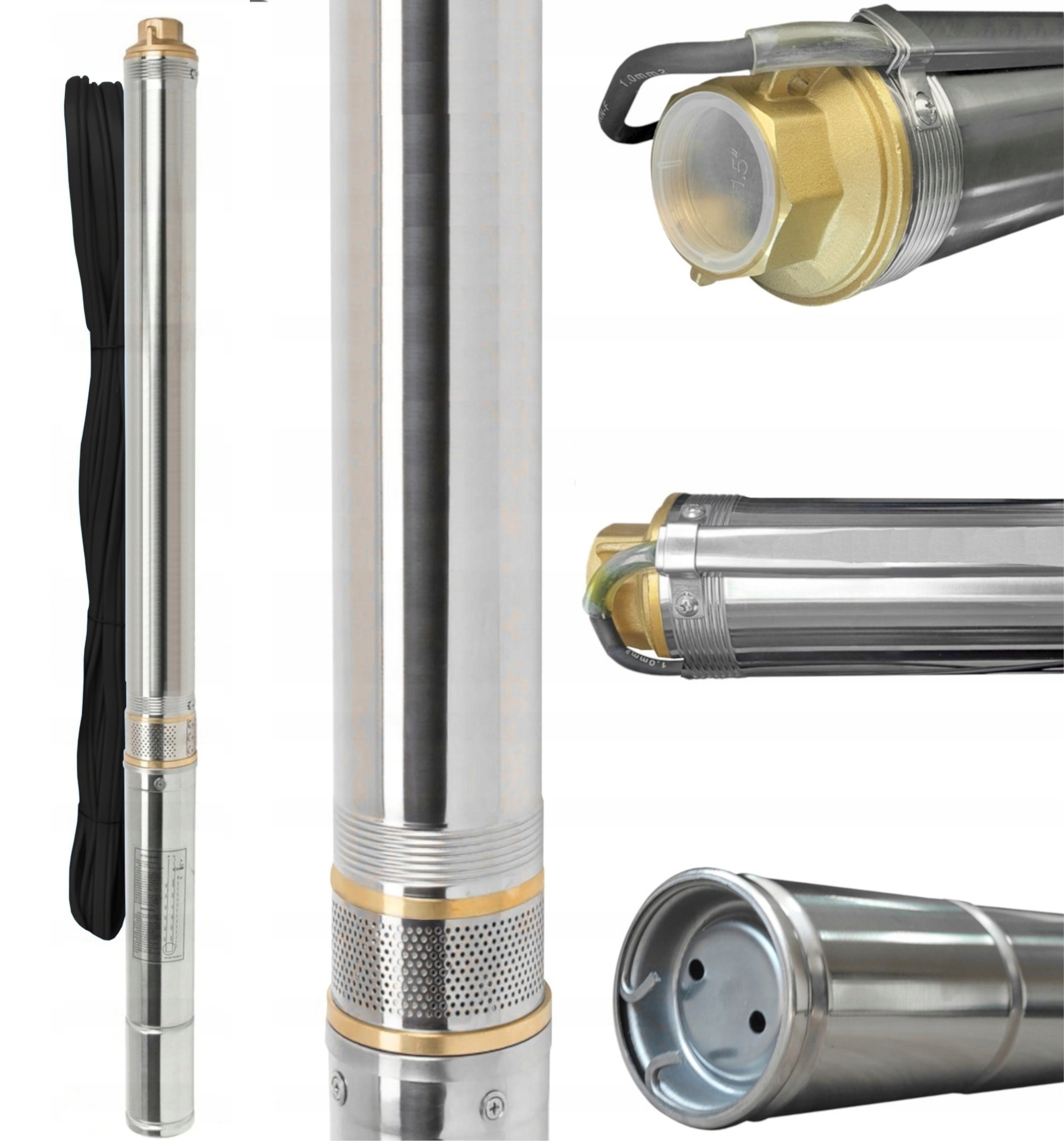 SUBMERSIBLE PUMP 3" MODEL 3/14 550W 90l/min ANTI-SAND MULTISTAGE 20m Manufacturer BG-INVEST