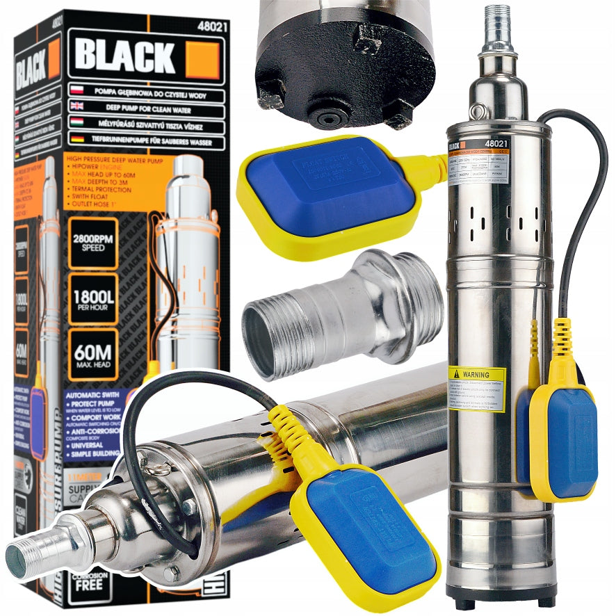 SUBMERSIBLE PUMP 4 INCHES SCREW FOR CLEAN WATER FOR WELL STRONG 1800 L/H 1"