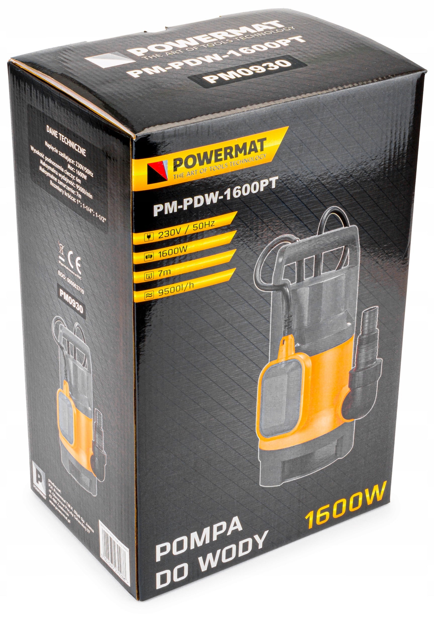 SUBMERSIBLE PUMP FOR CLEAN WATER DIRTY RAINWATER WITH FLOAT 1600W Pump type submersible