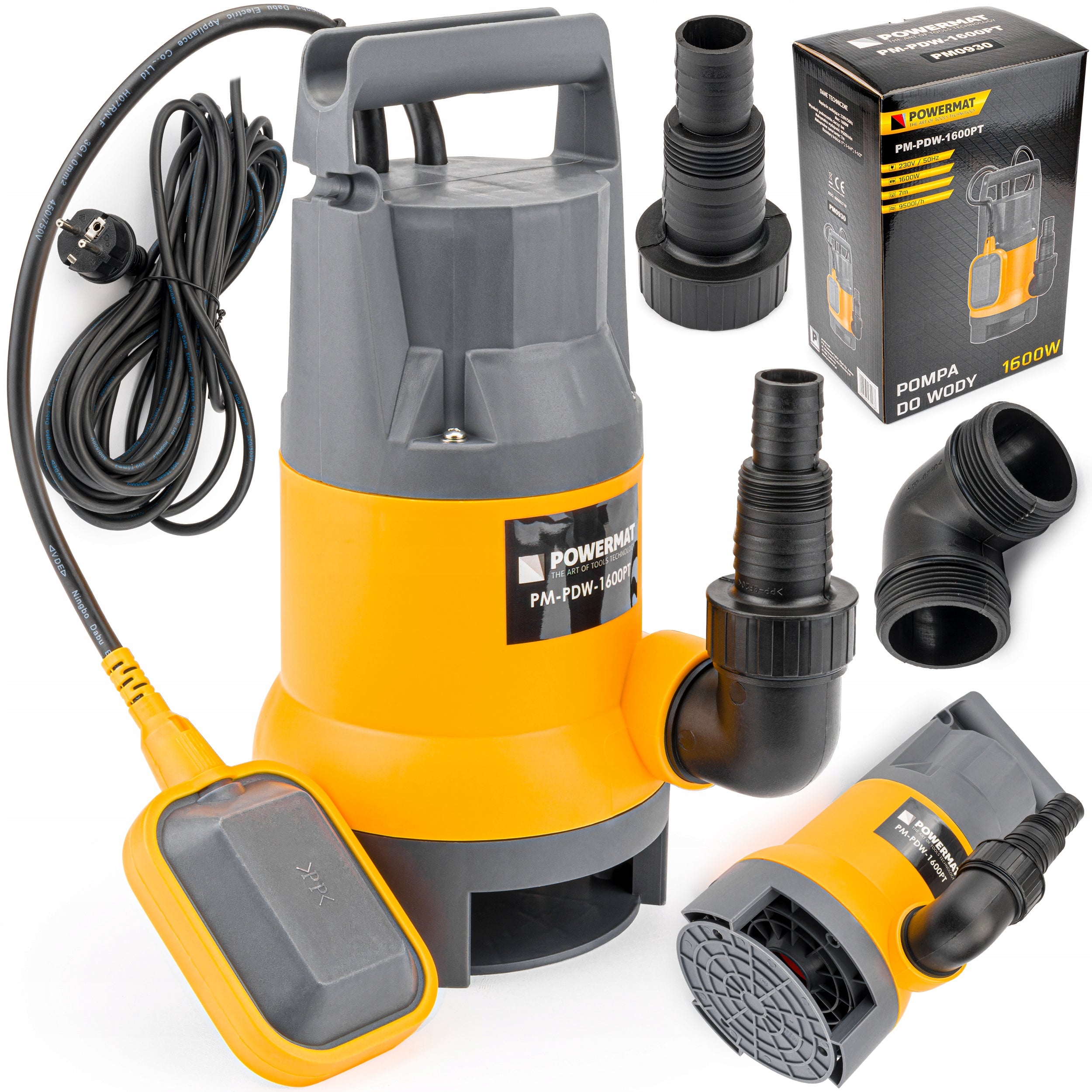 SUBMERSIBLE PUMP FOR CLEAN WATER DIRTY RAINWATER WITH FLOAT 1600W