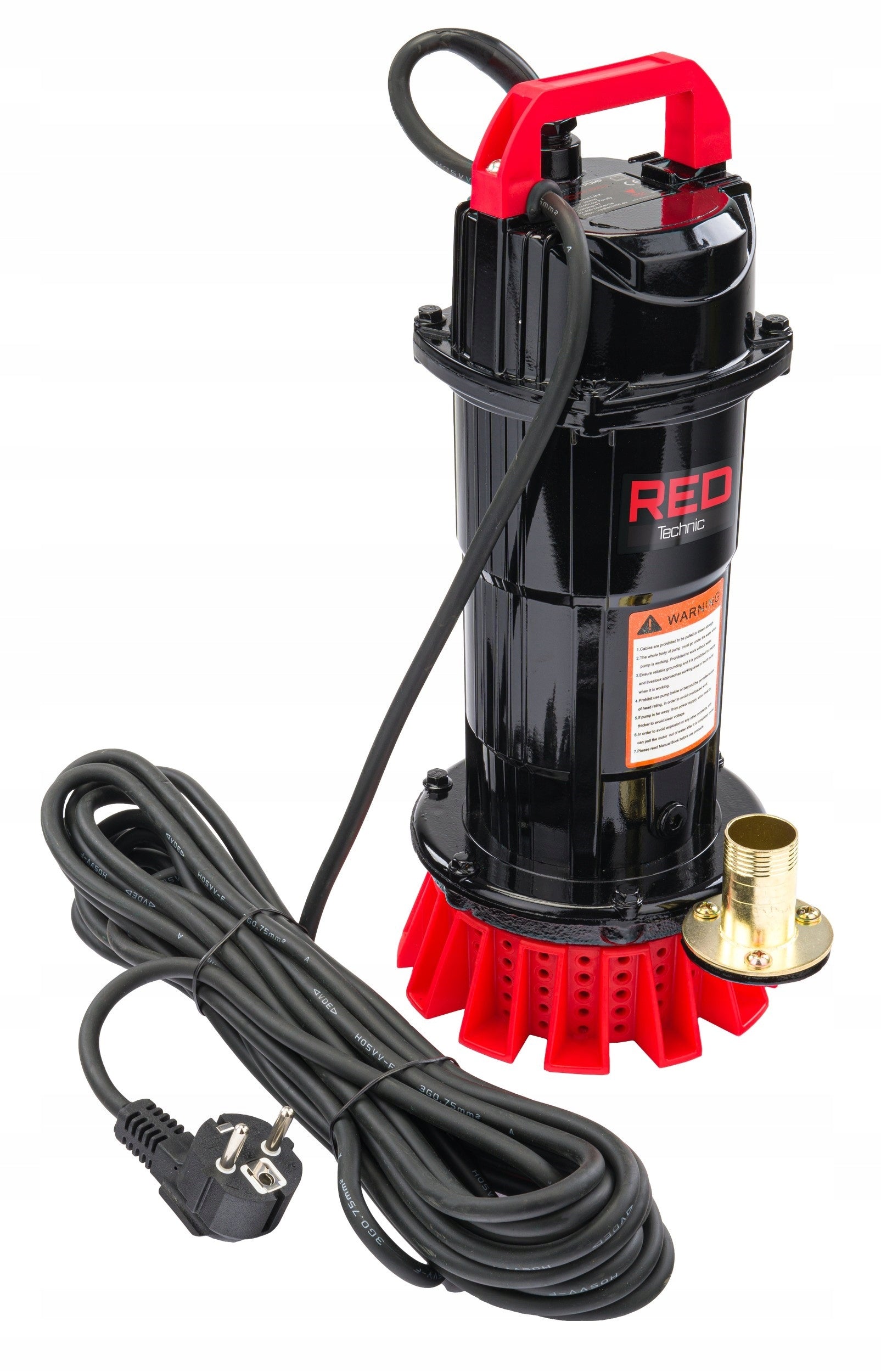 SUBMERSIBLE PUMP FOR DIRTY WATER CLEAN RAINWATER 8000 l/h 1" Manufacturer code RTPDW0072