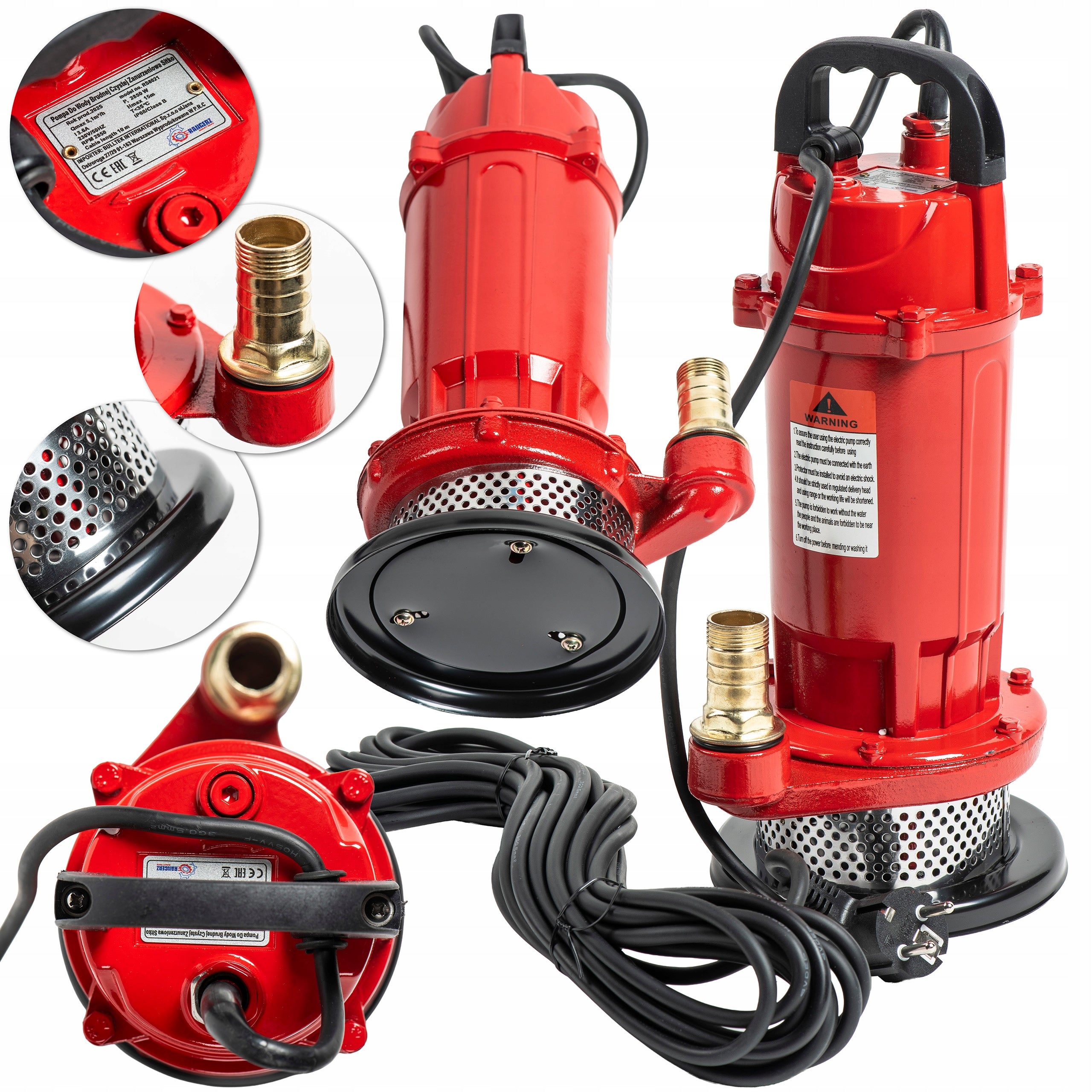 SUBMERSIBLE PUMP FOR DIRTY WATER CLEAN RAINWATER STRAINER 2850W