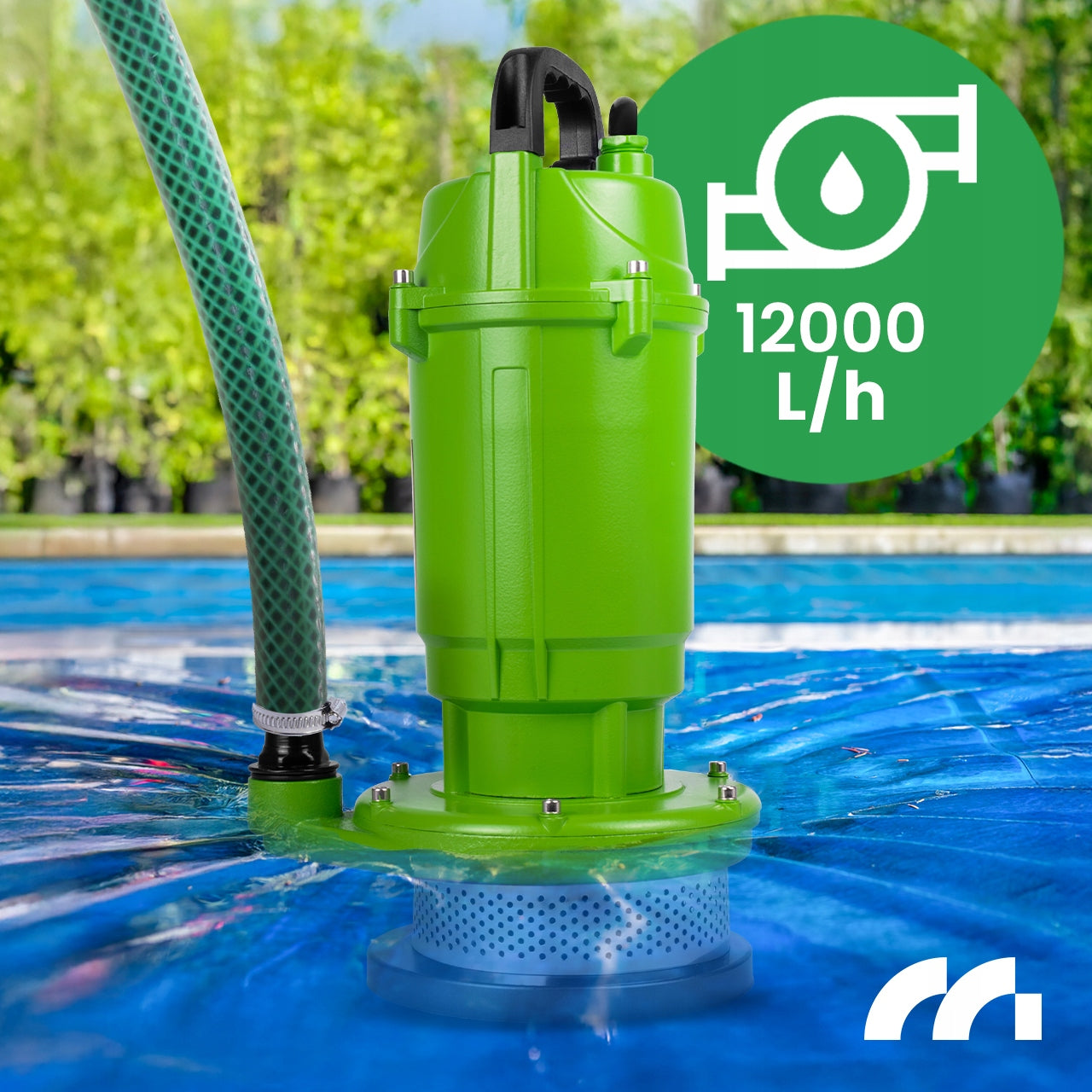 SUBMERSIBLE PUMP FOR DIRTY WATER CLEAN RAINWATER WELL 12000 l/h Packaging status original
