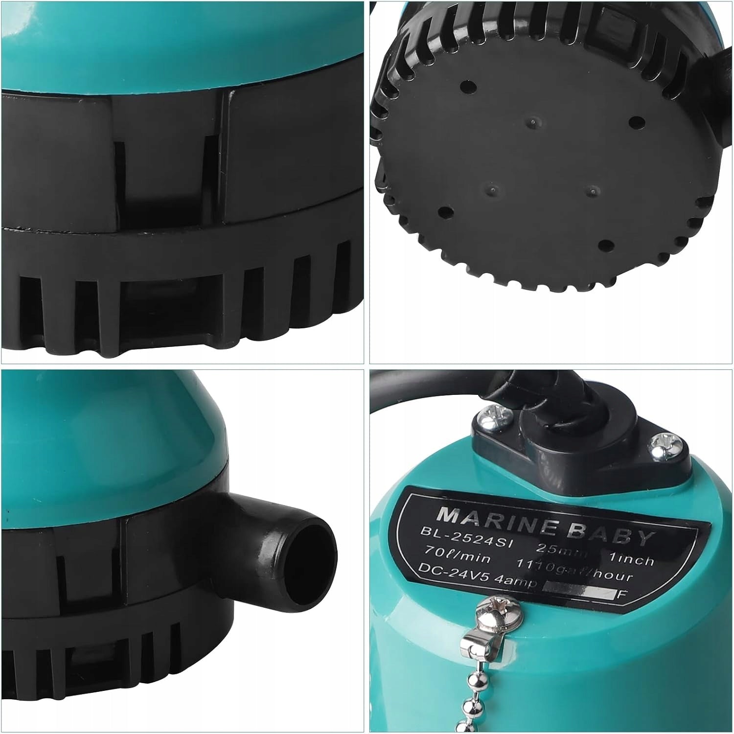 SUBMERSIBLE PUMP FOR DIRTY WATER DC 12 V, 50 W, 4200 l/h, SUBMERSIBLE PUMP EAN (GTIN) 5907196029134
