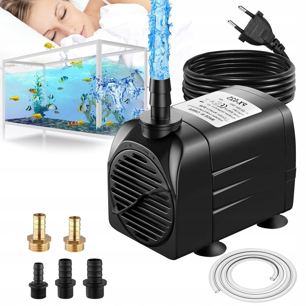 SUBMERSIBLE WATER PUMP 2000L/H 25W FOUNTAIN PUMP POND PUMP