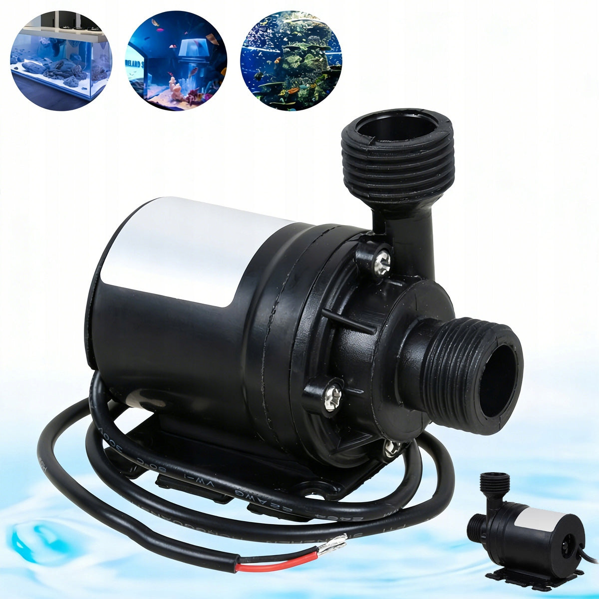 SUBMERSIBLE WATER PUMP CIRCULATING PUMP FOR FOUNTAIN WATER 800L/H 19W