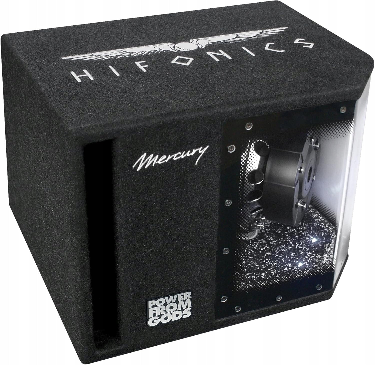 SUBWOOFER ACTIVE BASS BOX HIFONICS MBP1000.2 + AMPLIFIER + CABLES Packaging status original