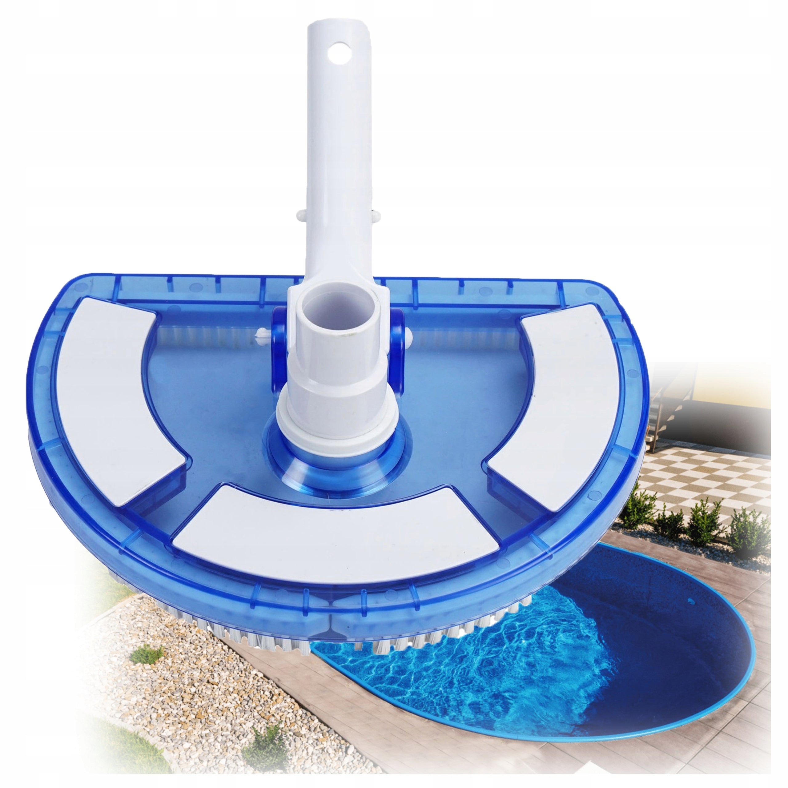 SUCTION BRUSH HEAD FOR CLEANING THE POOL BASIN BOTTOM MESH 27CM OVAL