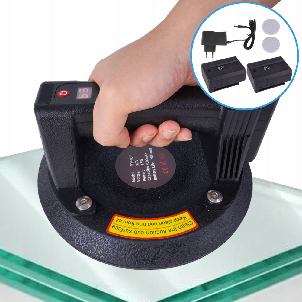 SUCTION CUP ELECTRIC VACUUM GLAZE HOLDER 200KG 200MM +2AKU Product weight with unit packaging 1.55 kg