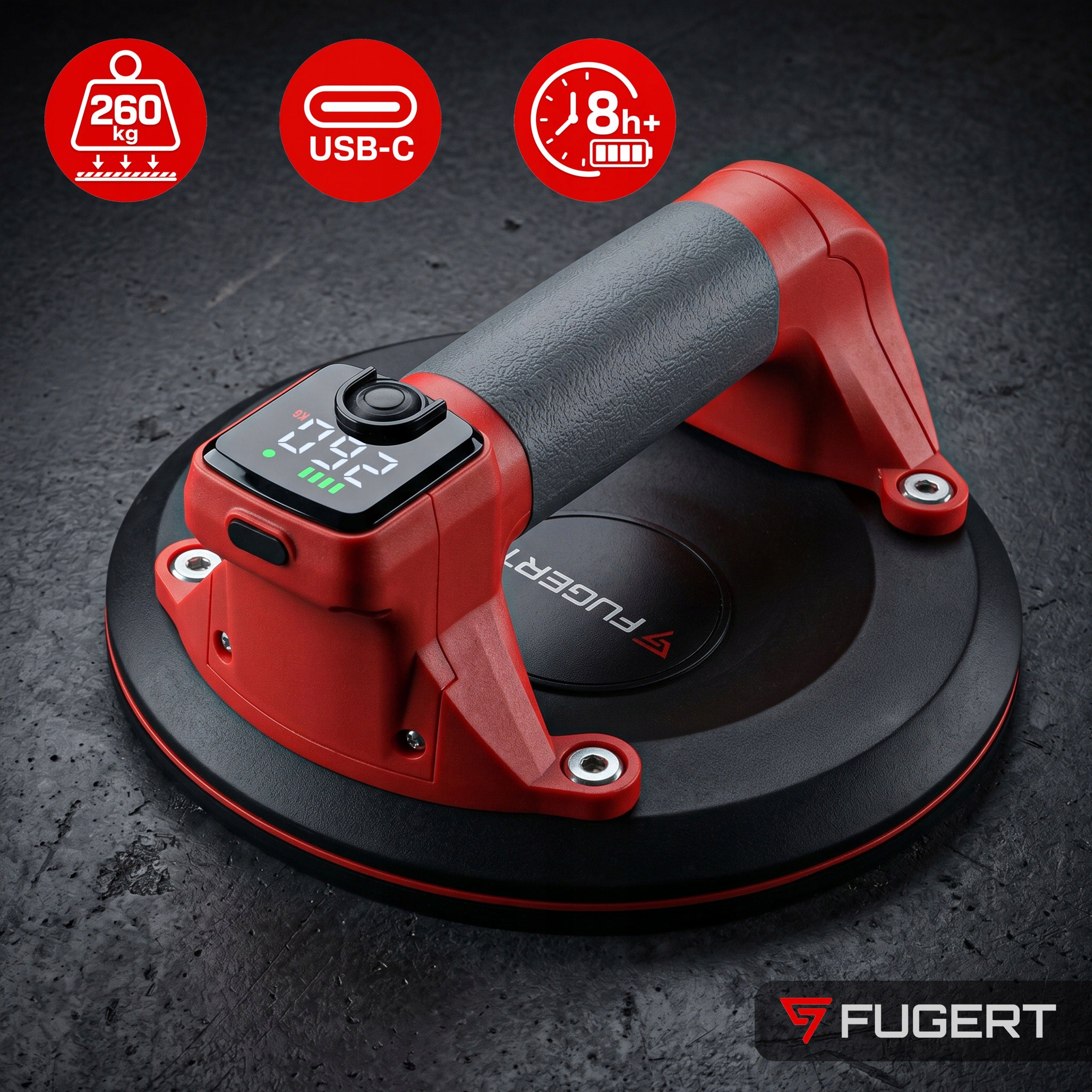 SUCTION CUP FOR VACUUM TILES ELECTRIC STONEWARE HOLDER 200MM 260KG Packaging status original