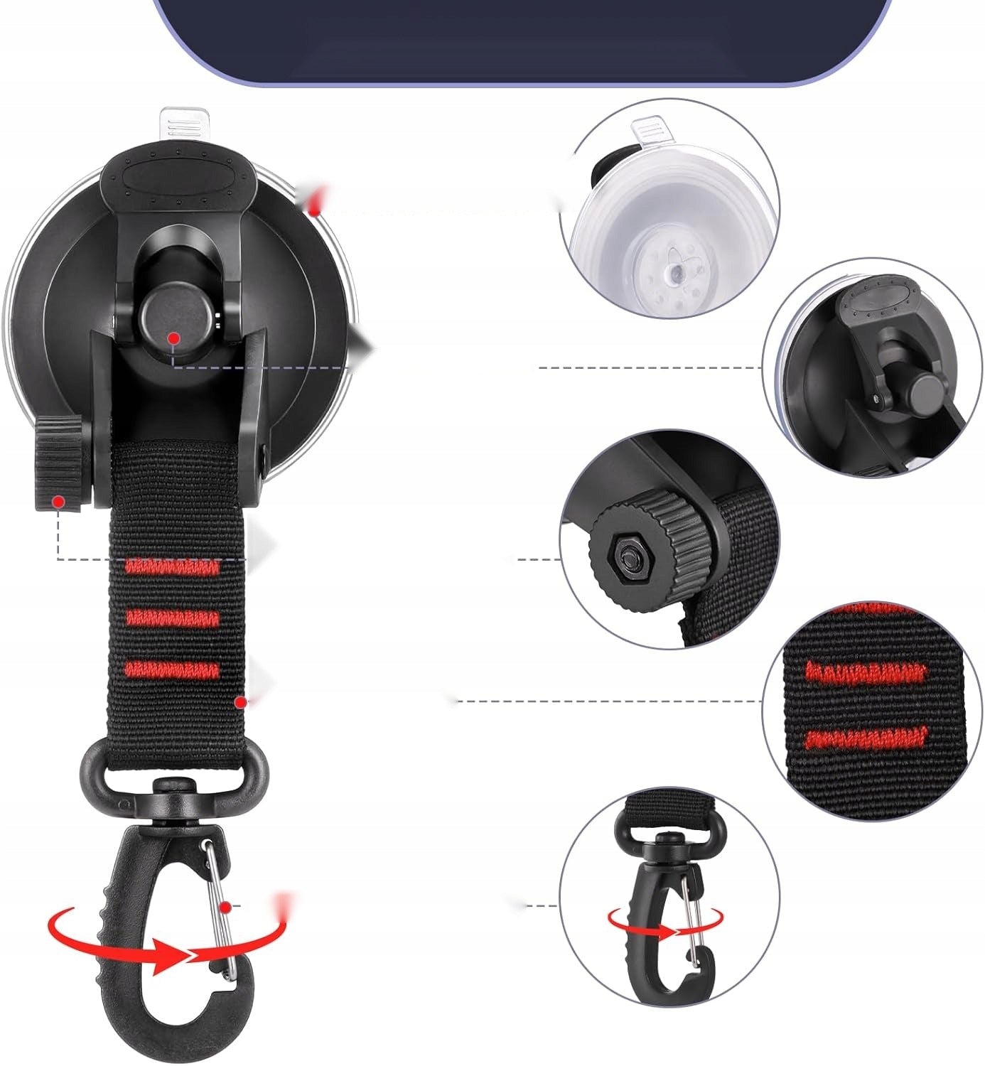 SUCTION CUP INDUSTRIAL HOOK HOLDER STRONG ACCESSORIES SET OF 4 Disc diameter (mm) other