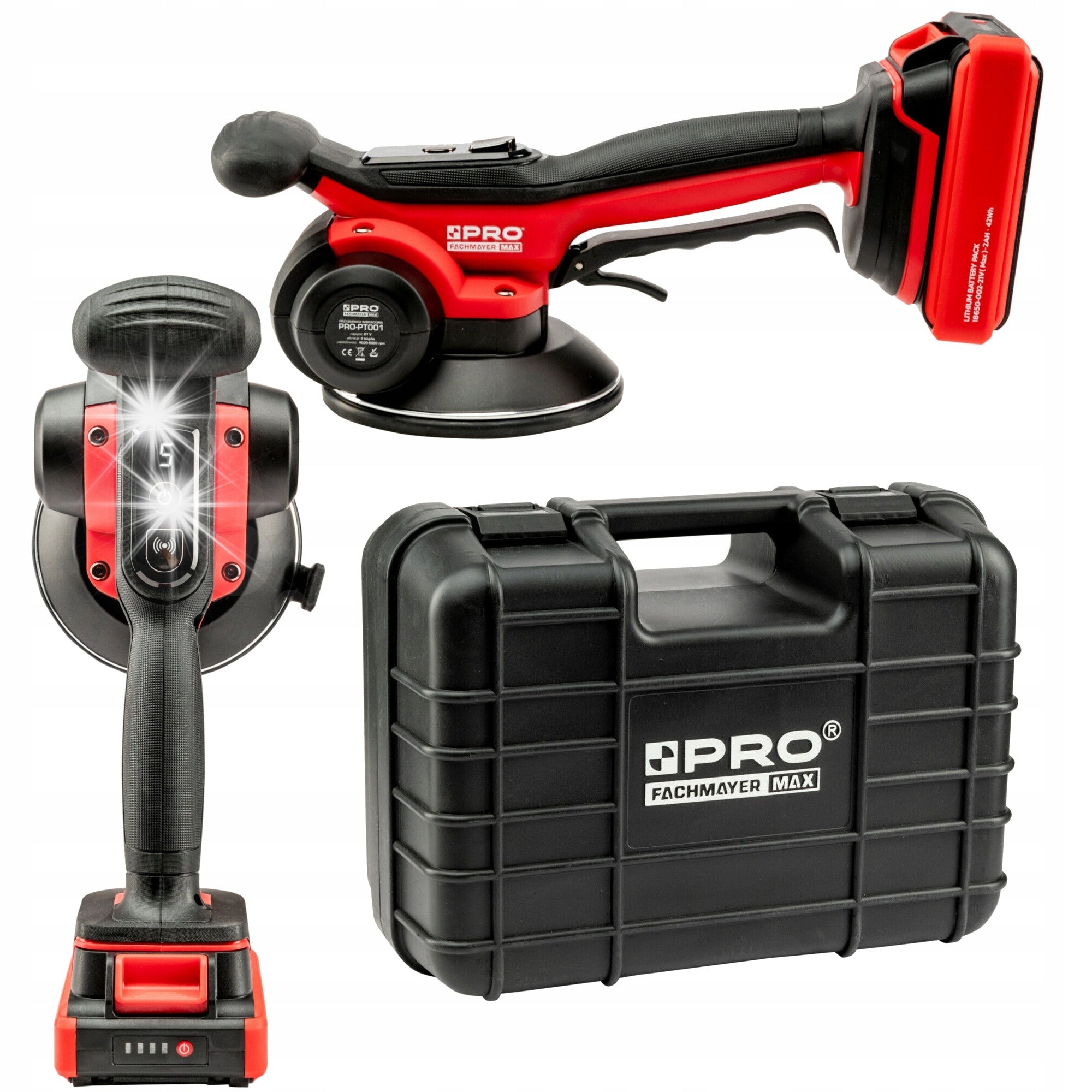 SUCTION CUP VIBRATING VIBRATOR FOR TILES BATTERY PRO-PT001 PRO FACHMAYER