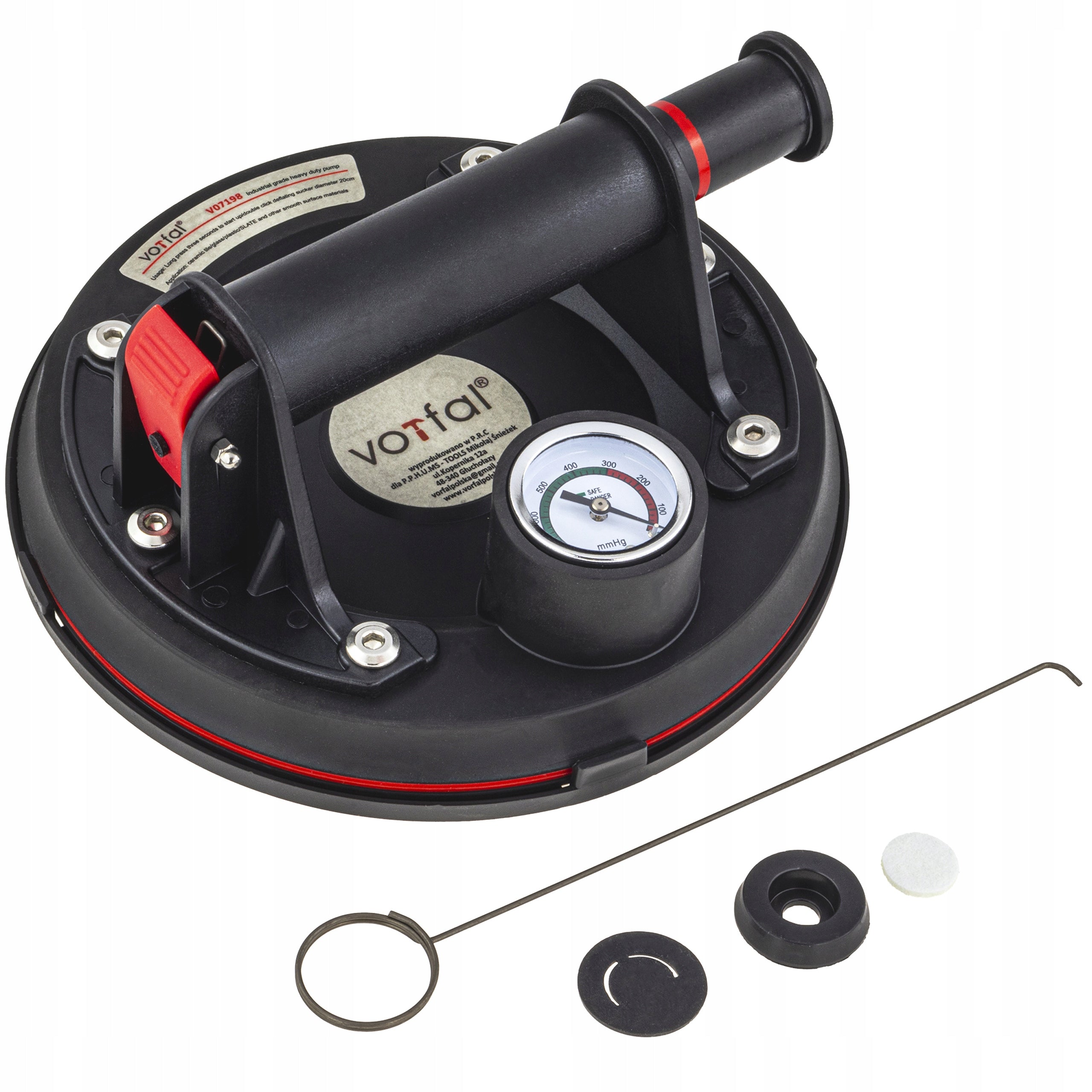 SUCTION CUP WITH PUMP AND CLOCK FOR TRANSFERRING GLAZES OF GLASS TILES 300KG Manufacturer code Z3GS-2XXY