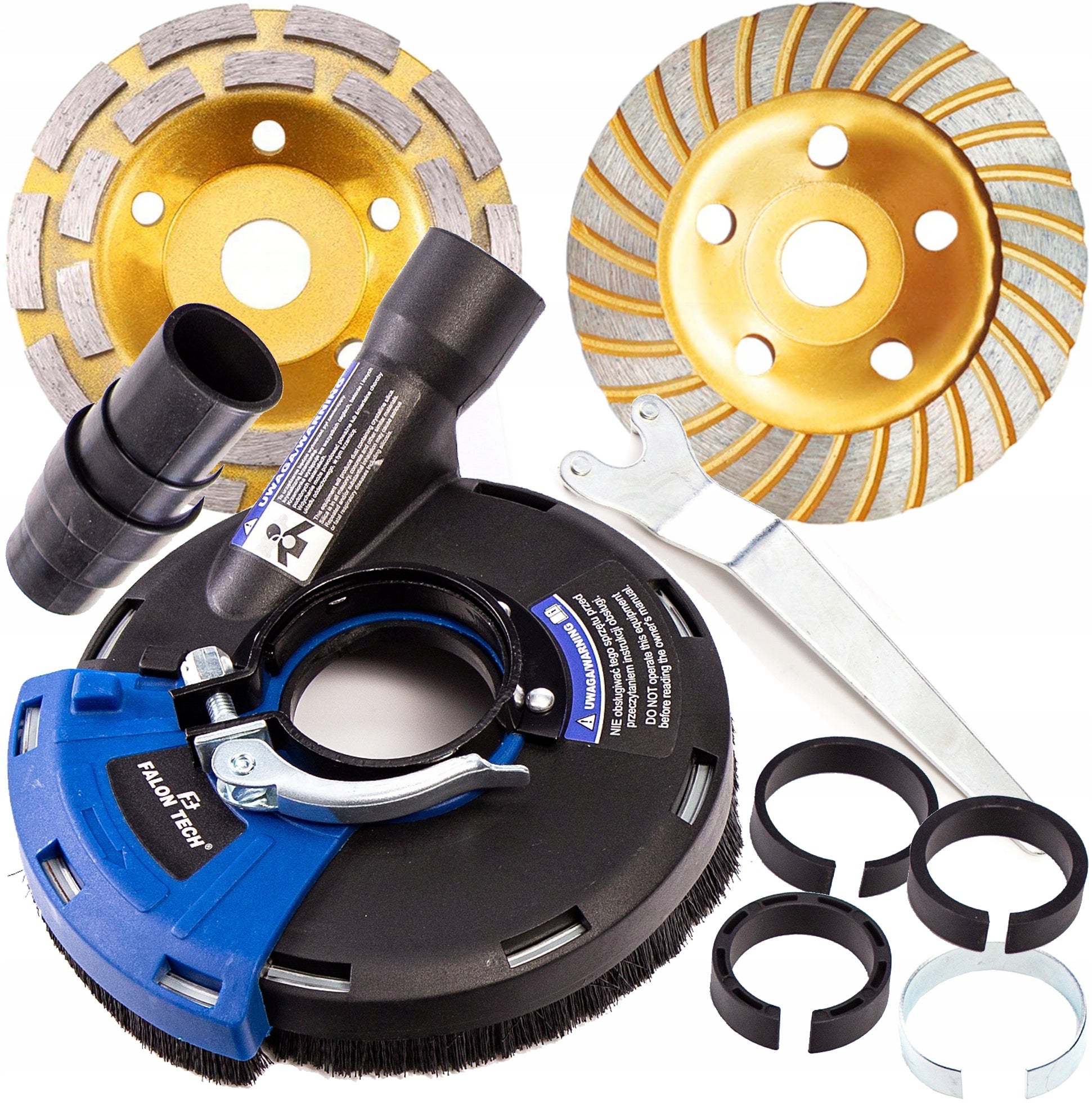 SUCTION DUST COVER FOR ANGLE GRINDER 115-125 + TWO DISCS