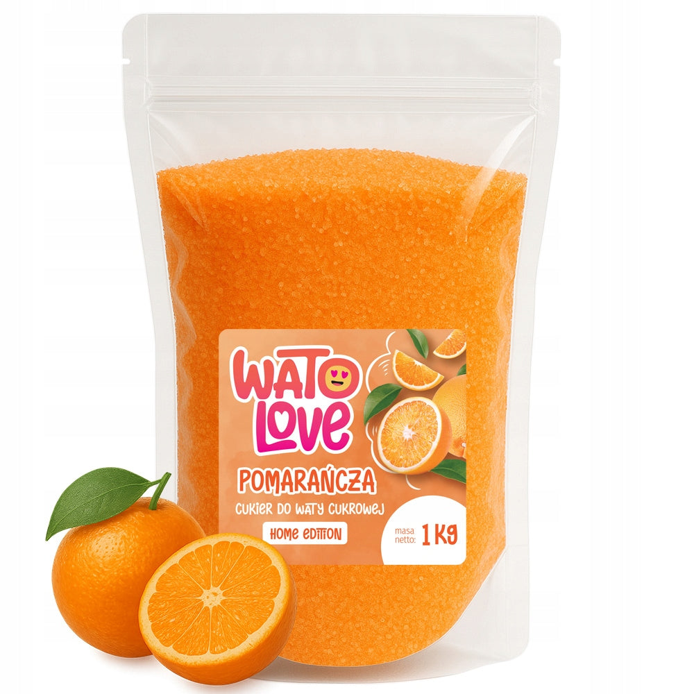 SUGAR FOR COTTON CANDY Colorful Flavored for Sticks Orange 1kg