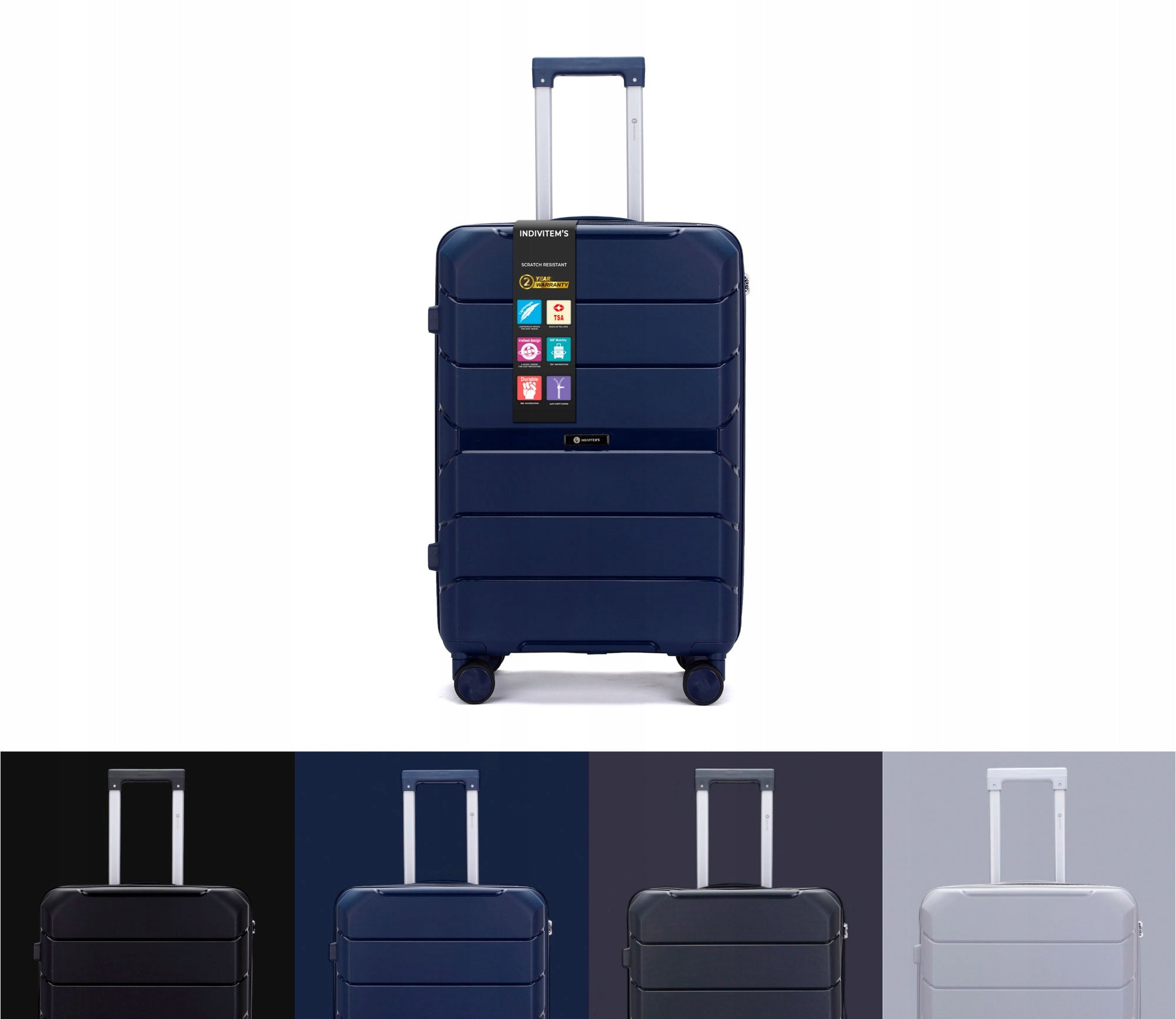 SUITCASE LARGE LIGHT STRONG TRAVEL ON WHEELS "XL" Manufacturer code M6995 Black XL