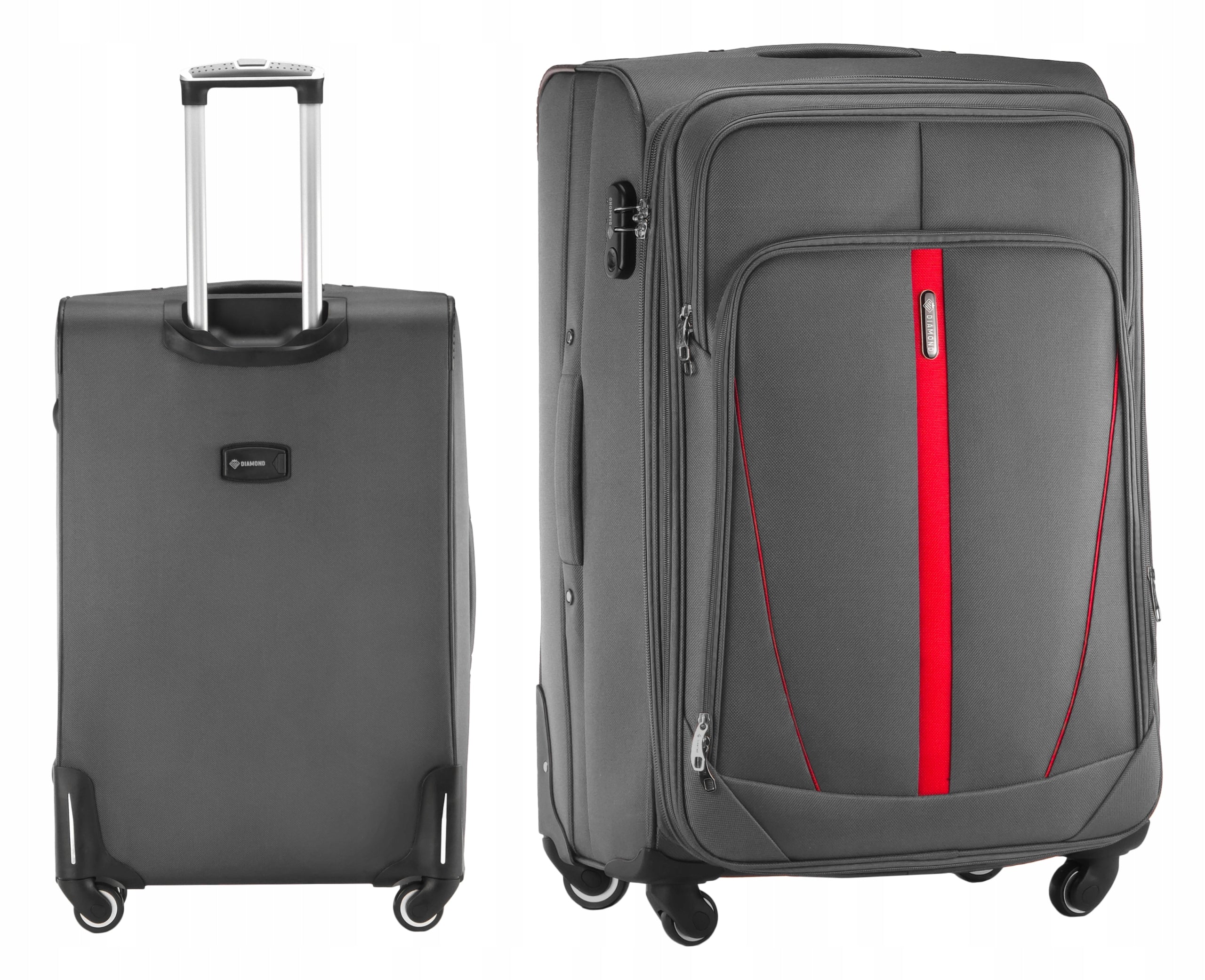 SUITCASE LARGE ON WHEELS TRAVEL LUGGAGE DIAMOND Soft XL 28" Ruby C330 Manufacturer code C330_XL