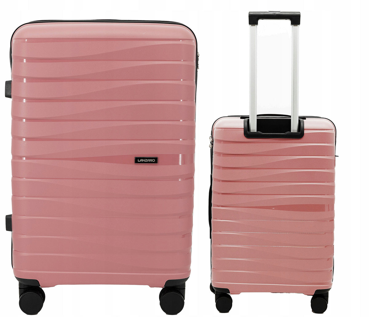 SUITCASE LARGE TRAVEL 91L RUBBERIZED WHEELS 360° POLYPROPYLENE TSA 4 COLORS Manufacturer code PP019 L GRAFIT