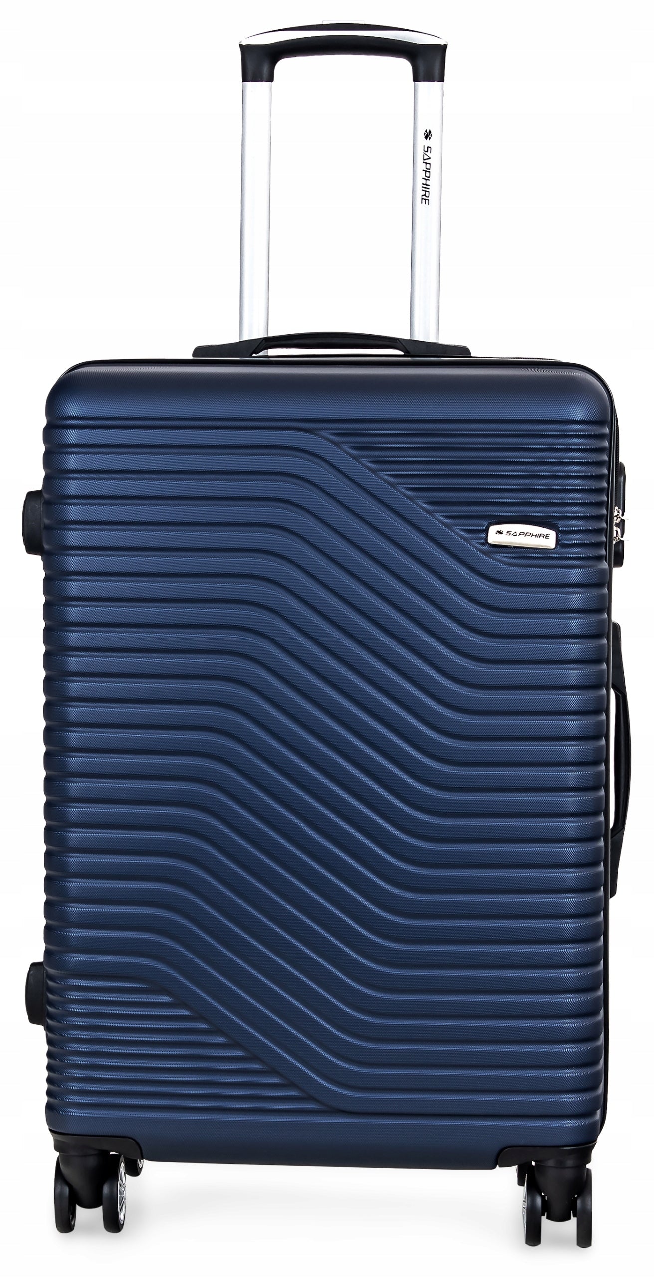 SUITCASE LARGE TRAVEL ON wheels LUGGAGE with ABS strong CIPHER XXL Sapphire DUO Width (longer edge) 47 cm