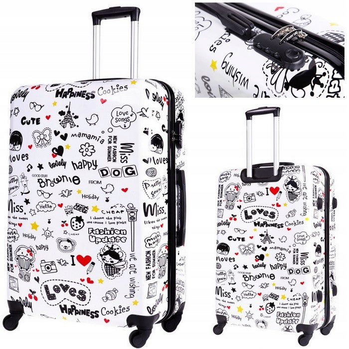 SUITCASE MEDIUM TRAVEL WHEELS BAGIA 20 X XL PATTERN Width (longer edge) 43 cm