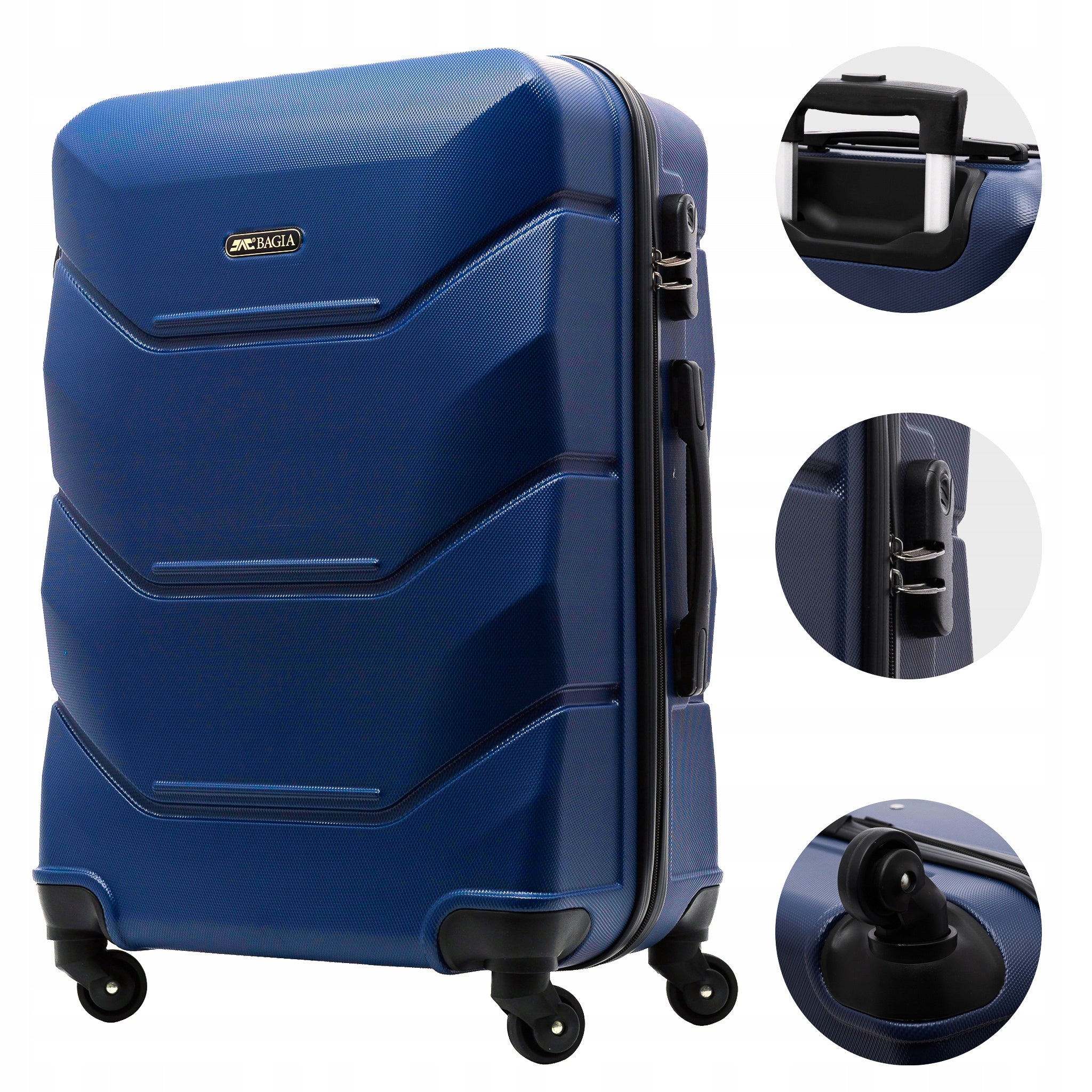 SUITCASE MEDIUM TRAVEL WHEELS LUGGAGE EXCLUSIVE XL 15 COLORS PREMIUM Height 65 cm