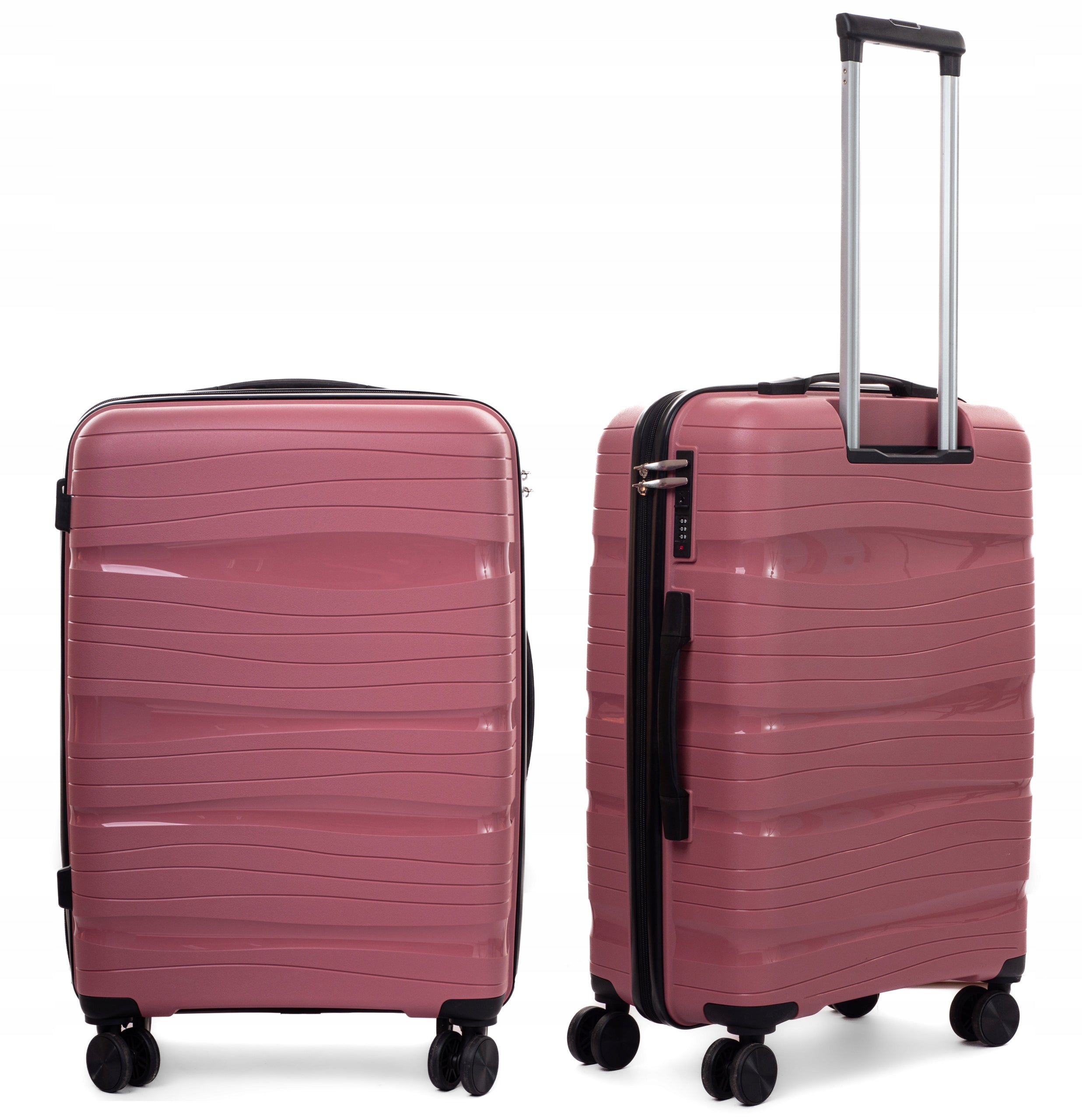 SUITCASE MEDIUM XL INDESTRUCTIBLE RGL DOUBLE WHEELS POLYPROPYLENE LUGGAGE Height 66 cm