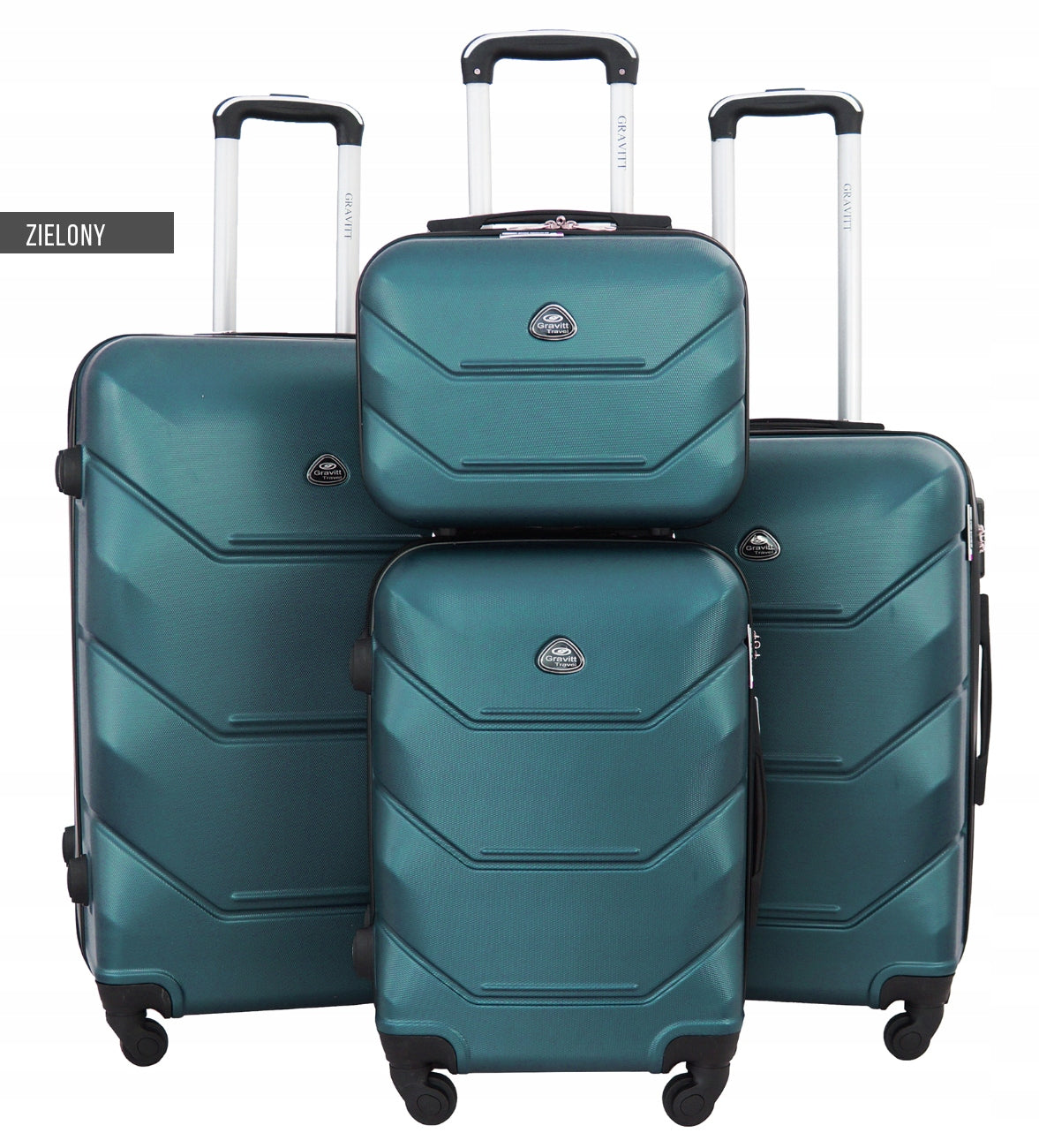 SUITCASE SET 4in1 950 LARGE MEDIUM CABIN CASE LUGGAGE Brand Gravitt
