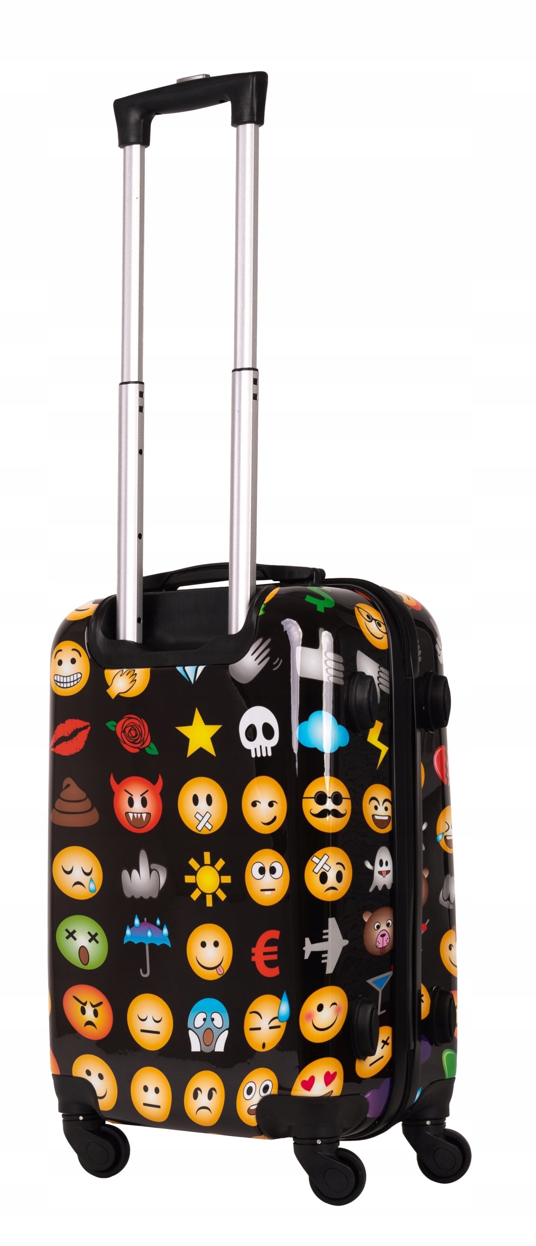 SUITCASE SMALL TRAVEL WHEELS BAG ROOMY CARRY-ON LUGGAGE PREMIUM 55X40X20 Model SMILE
