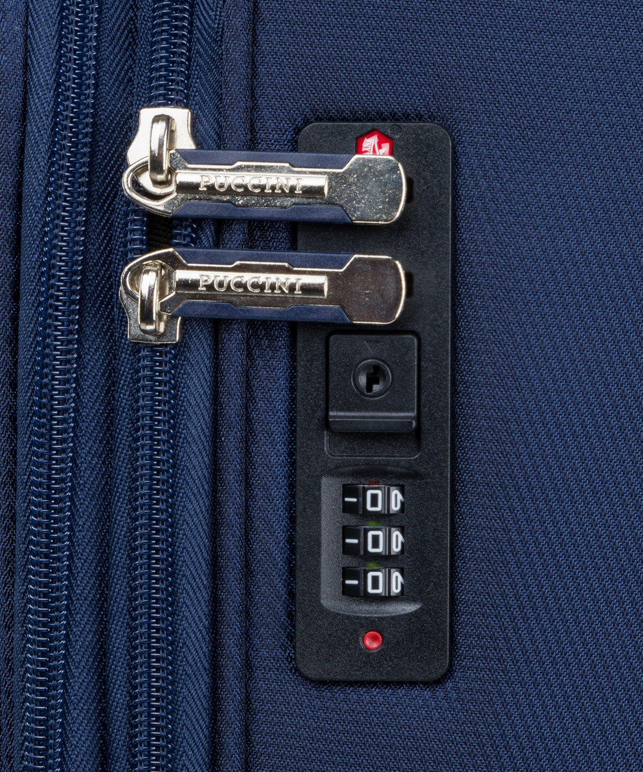 SUITCASE Soft Medium Navy Blue 4 WHEELS Strong Widened PUCCINI New PL Brand PUCCINI