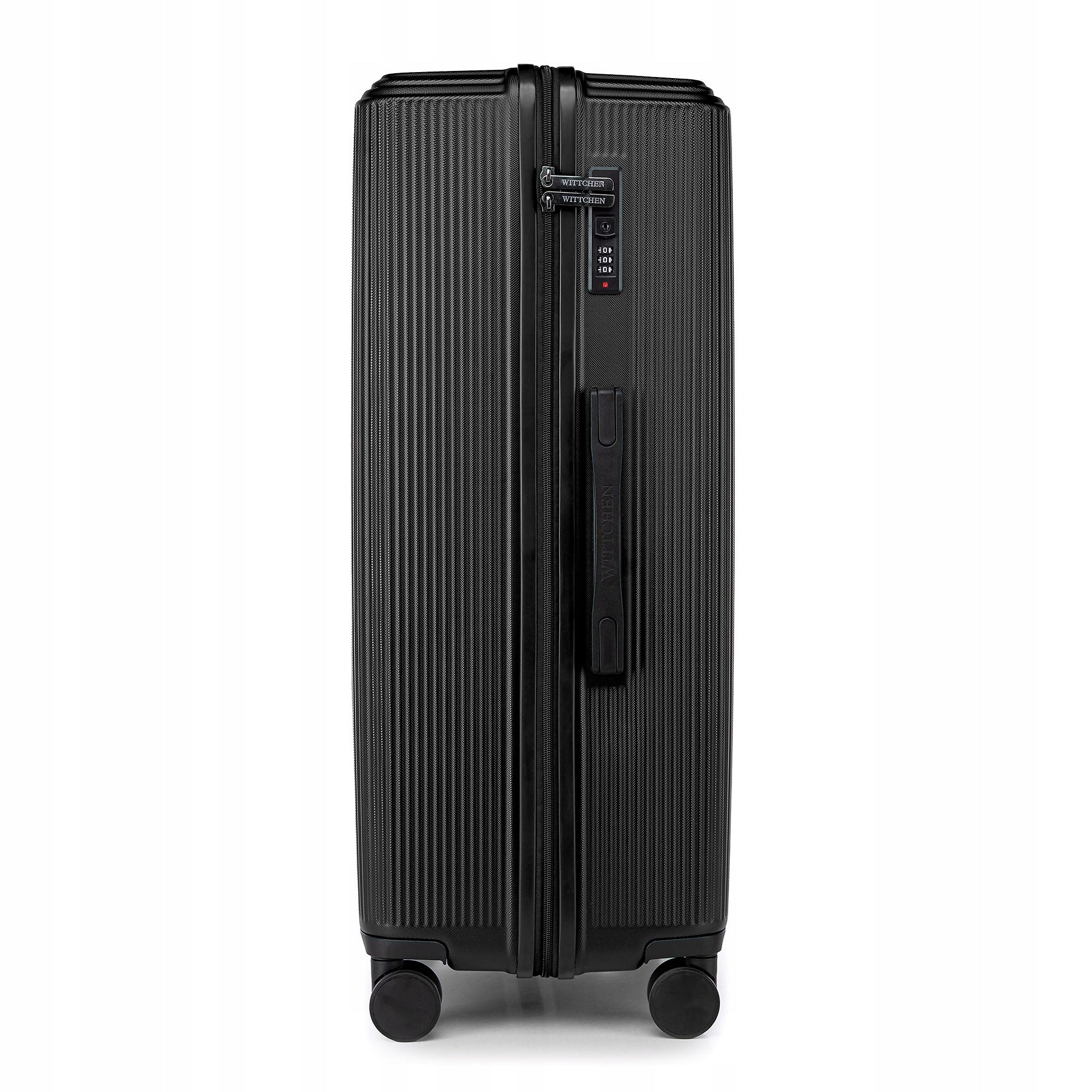SUITCASE WITTCHEN 56-3A-603-10 BLACK LARGE ABS 76x50x29 96L STRIPES LINE Packaging status original