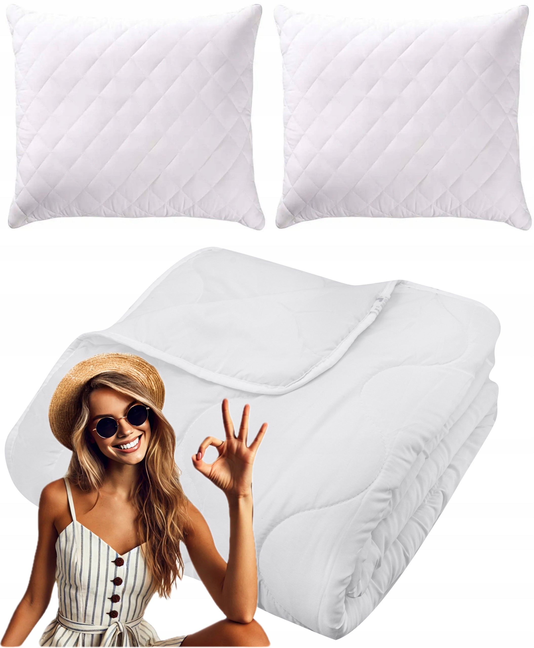 SUMMER QUILT SET 200X220 + PILLOWS 70X80 ANTI-ALLERGIC LIGHT Poland