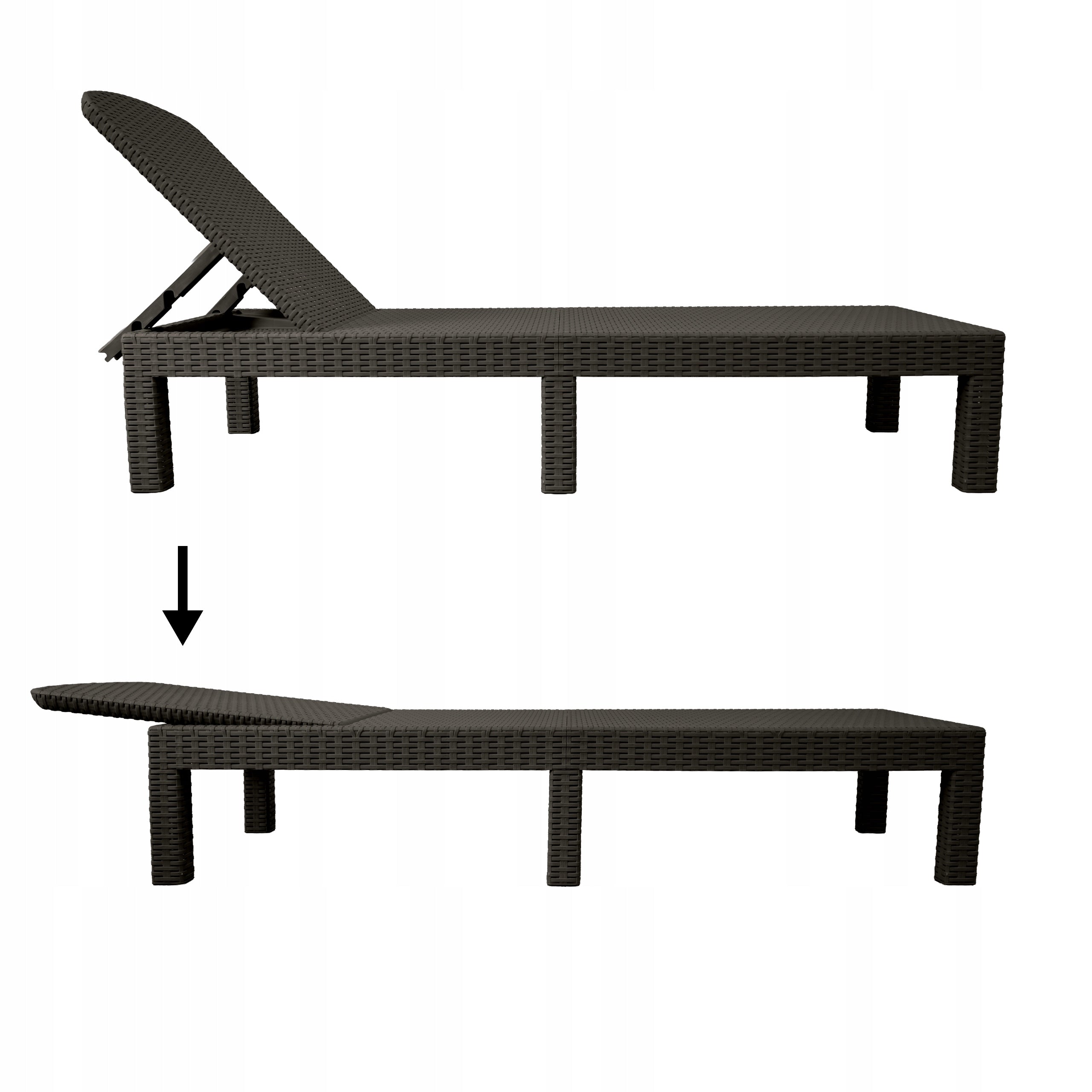 SUN LOUNGER BEACH POOL CHAIR ADJUSTABLE FOLDING BEACH CHAIR Brand Kontrasto