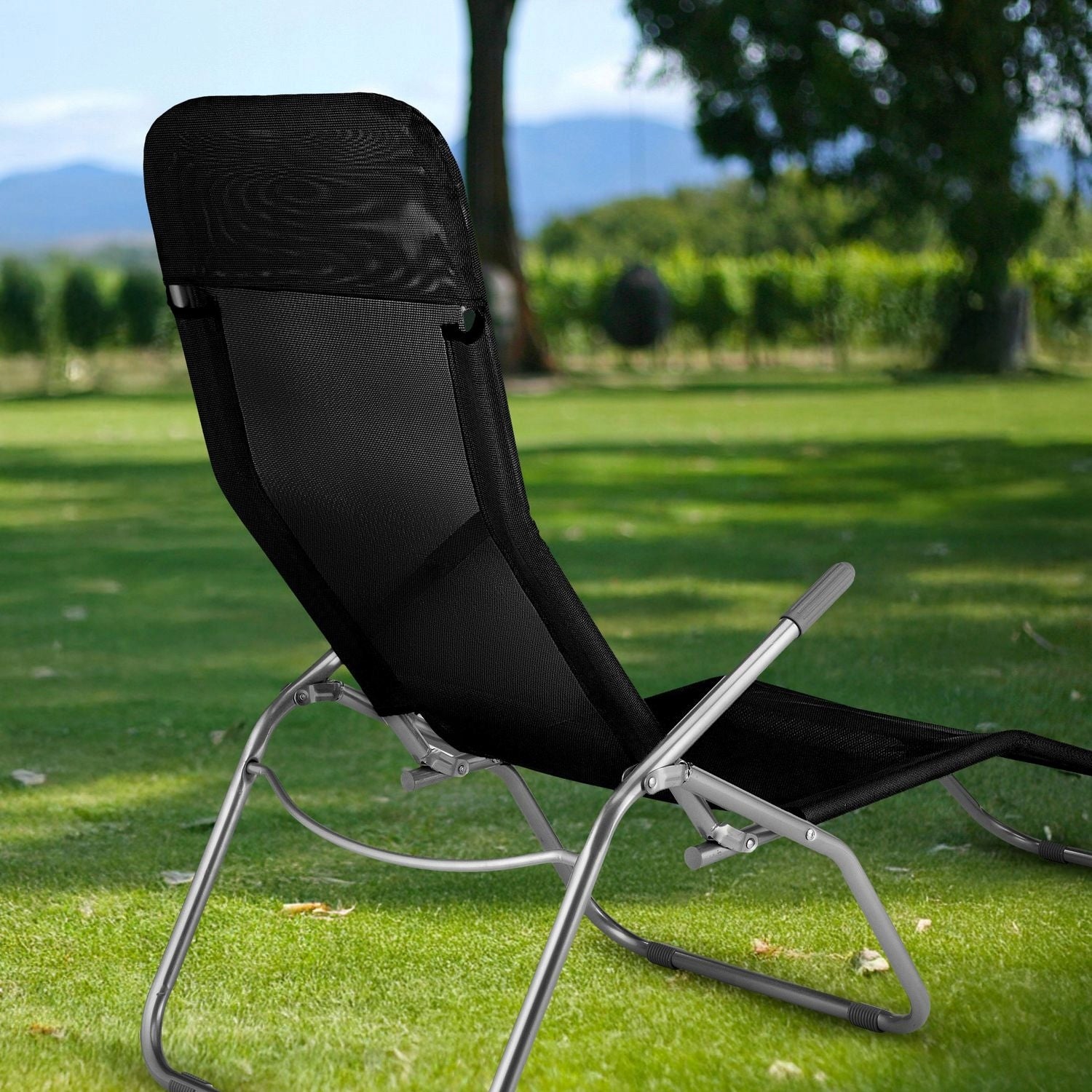SUN LOUNGER GARDEN BEACH CHAIR FLAT FOLDING ZERO GRAVITY OUTTEC Manufacturer code Ou-1708914745