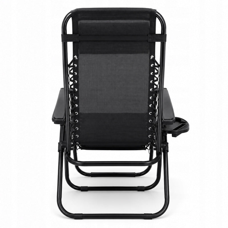 SUN LOUNGER GARDEN CHAIR BEACH FOLDING PATIO CHAIR WITH HANDLE STAND Brand Ecarla