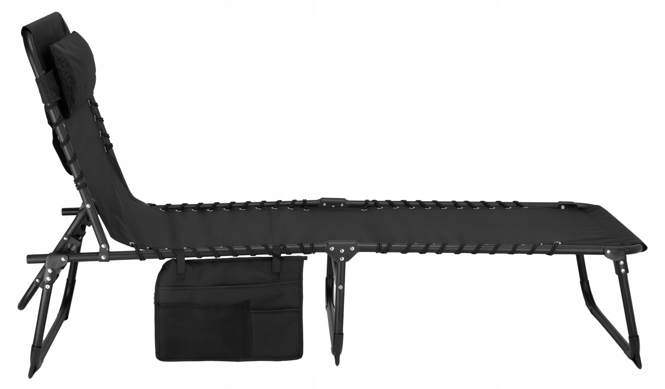SUN LOUNGER GARDEN CHAIR FOLDING BLACK WITH TERRACE ADJUSTMENT BALCONY BEACH Kind sunbed