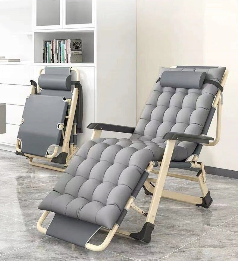SUN LOUNGER GARDEN CHAIR HIKING BEACH CUSHION FOLDING COMFORTABLE STRONG Brand no brand