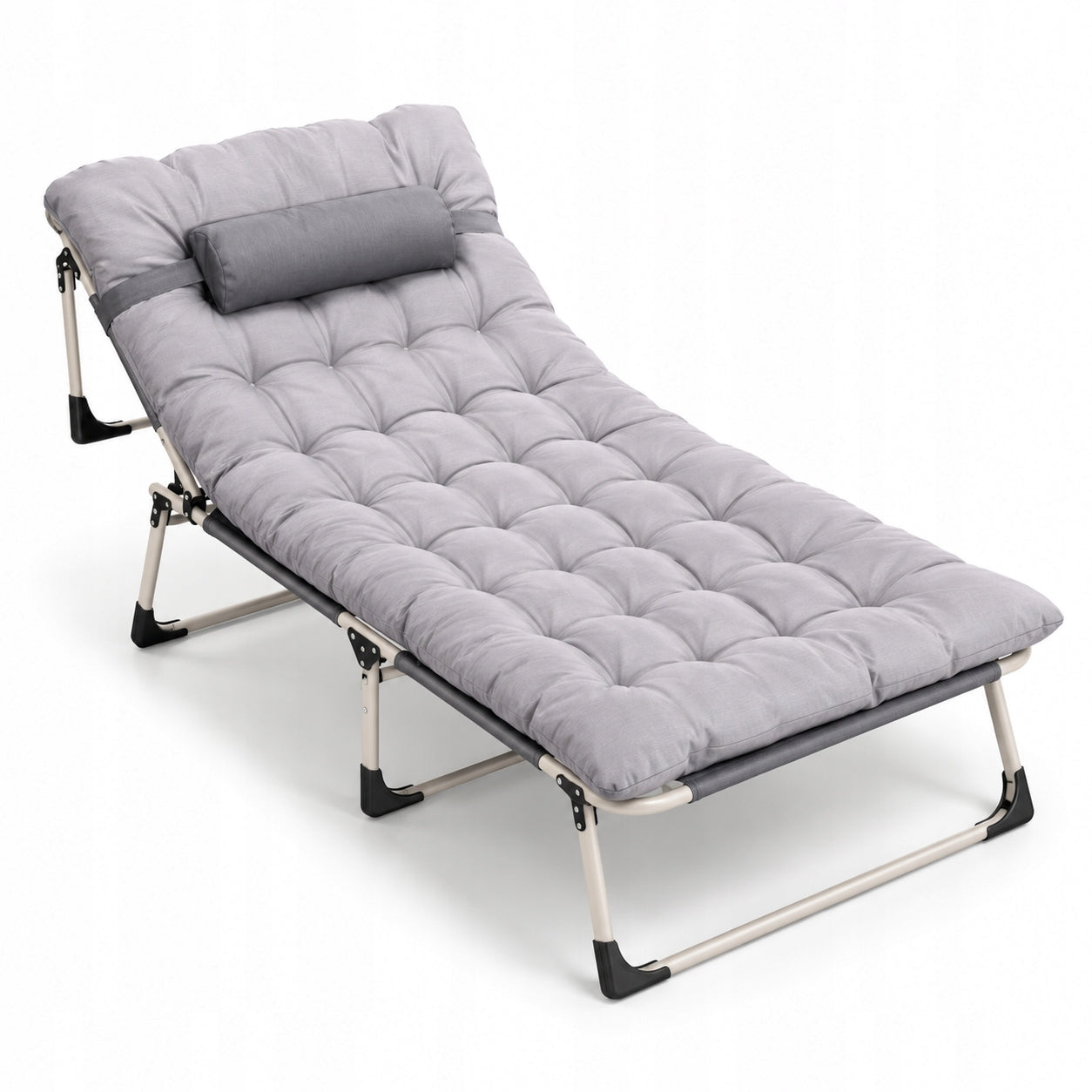 SUN LOUNGER GARDEN FIELD BED FOLDING PREMIUM ADJUSTABLE BEACH Brand MEMFLOW