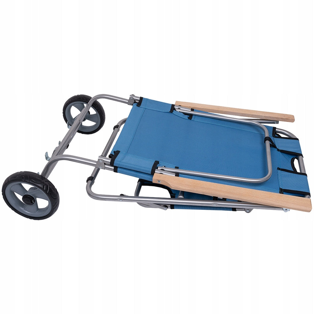 SUN LOUNGER ON WHEELS GARDEN BEACH FOLDING TERRACE CHAIR Manufacturer code LNK-006