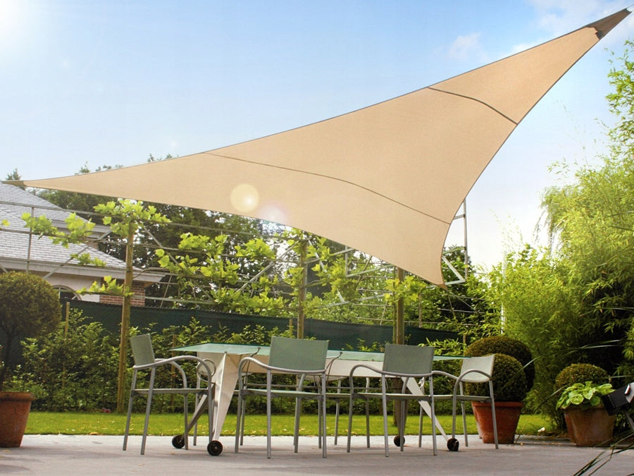 SUN SAIL GARDEN SHADE 3.6m CREAM TRIANGLE GB500 Brand GreenBlue