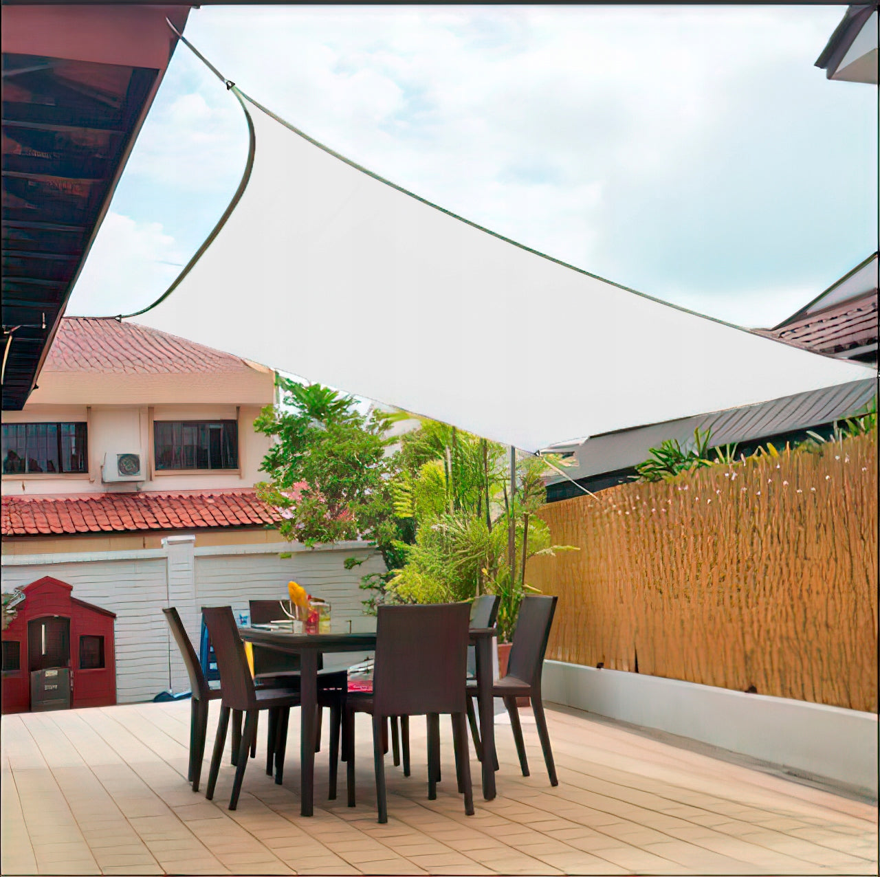 SUN SAIL GARDEN WATERPROOF 3x4 m WHITE AWNING SHREDDER Main material other