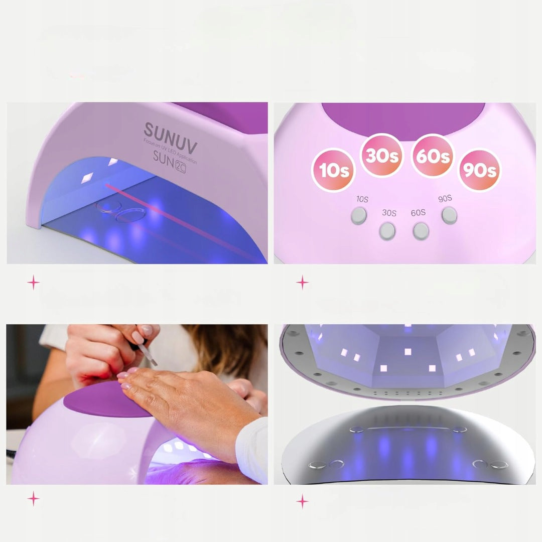 SUNUV SUN2C UV LED Nail Lamp With Timer And Sensor Purple Model lampa led do paznokci solidna mocna