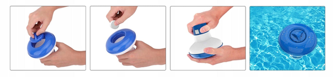 SUPER SET OF MULTI CHLORINE POOL TABLETS + FLOAT THERMOMETER small pool Manufacturer code Multi
