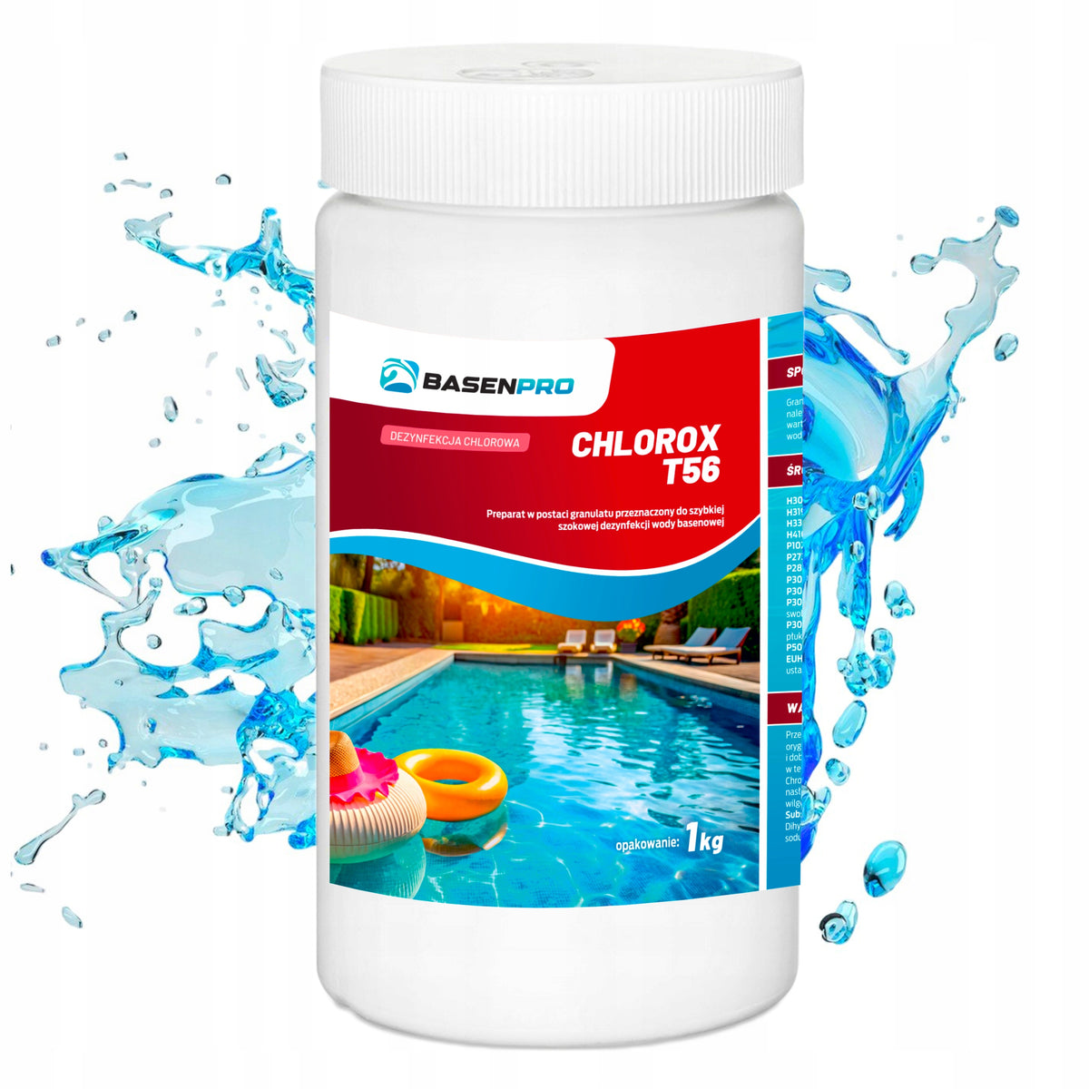 SUPER STRONG CHLORINE SHOCK FOR POOL GRANULES POOL CHEMISTRY T56 CHLOROX 1KG Packaging status original
