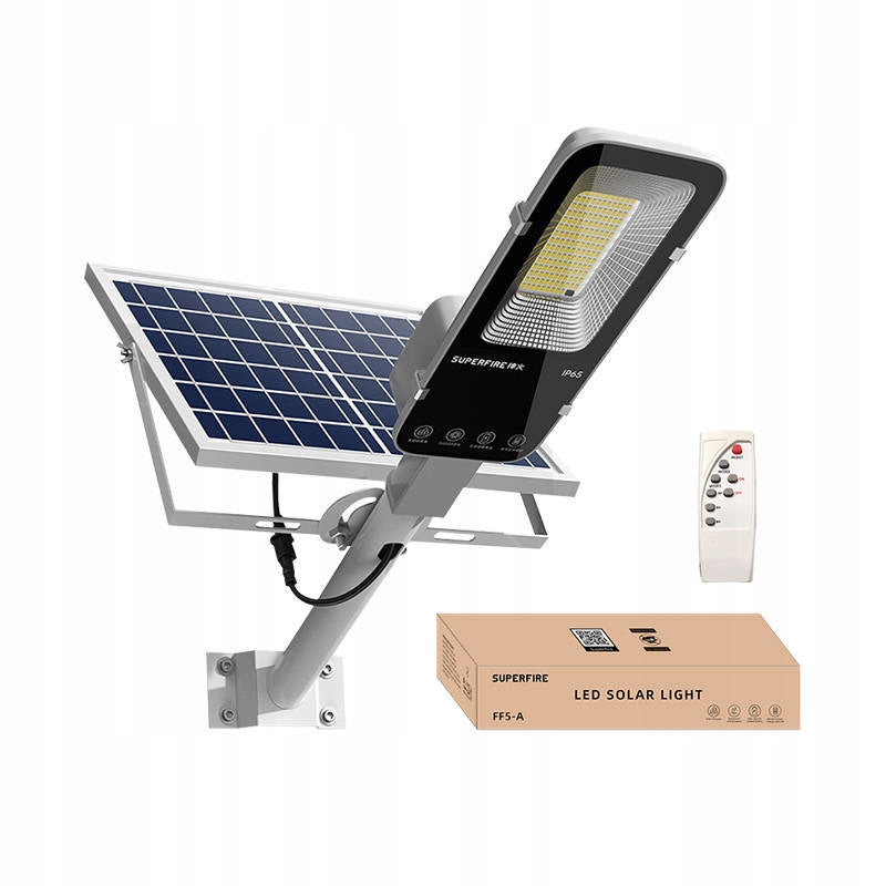 SUPERFIRE POWERFUL SOLAR LED LAMP 63W SOLAR PANEL OUTDOOR REMOTE CONTROL IP65