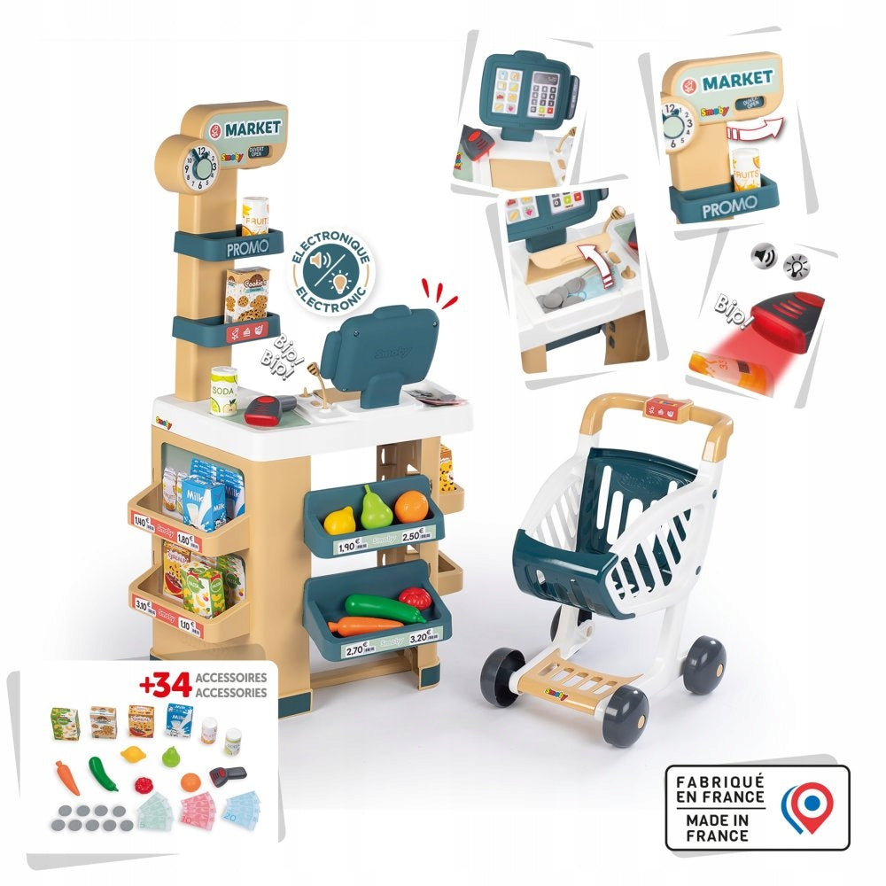 SUPERMARKET Market SHOP Cash Register TROLLEY SMOBY Brand Smoby