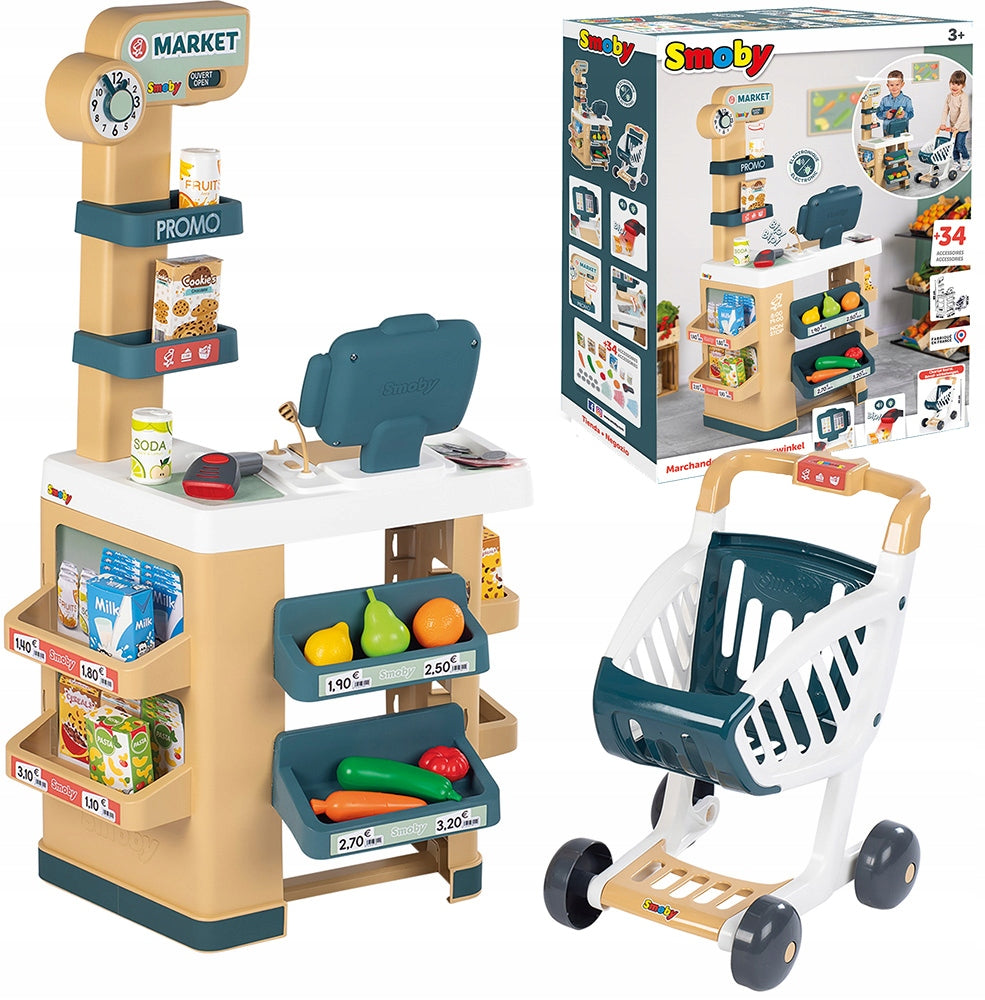 SUPERMARKET Market SHOP Cash Register TROLLEY SMOBY